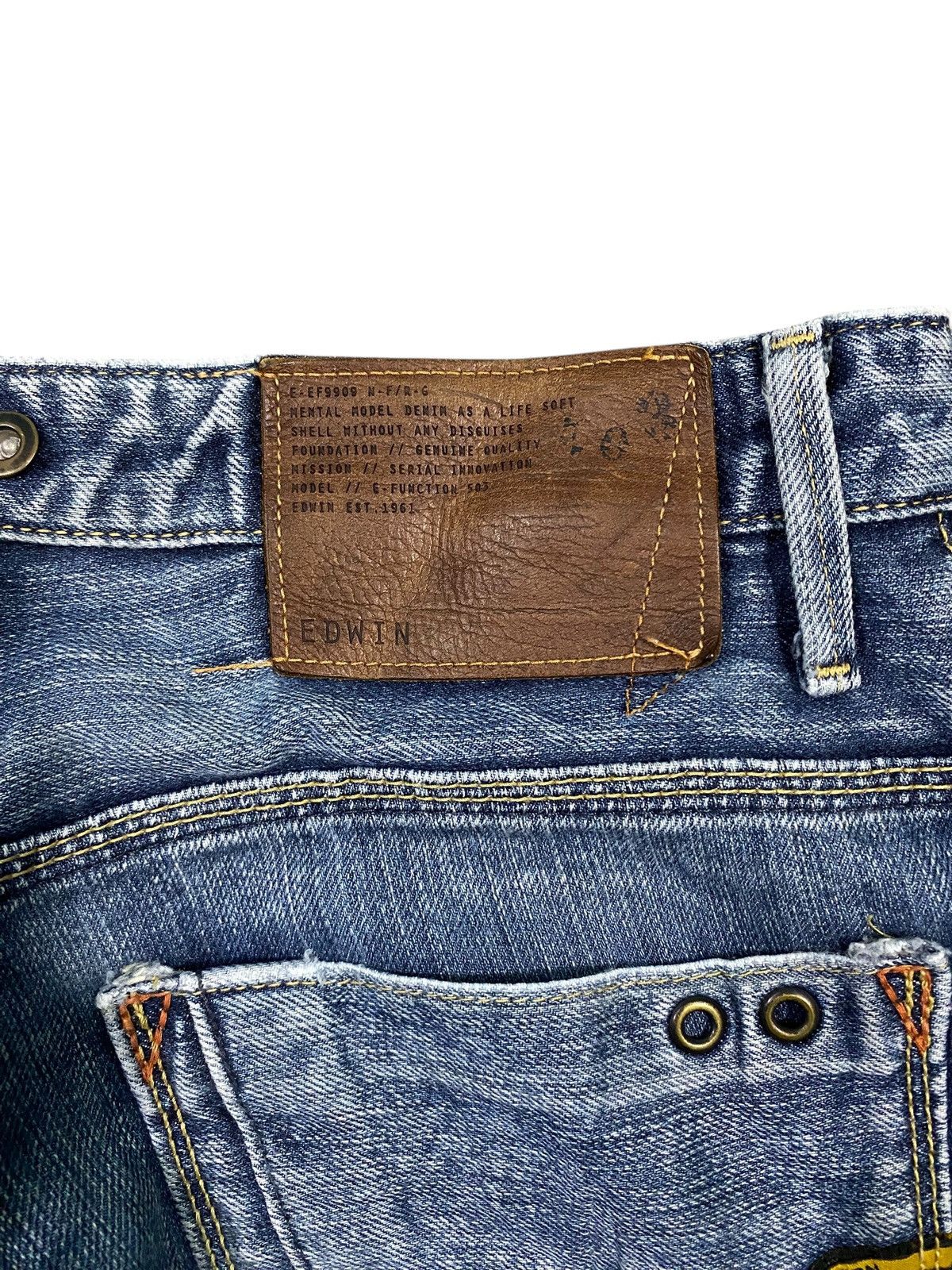 Edwin Vintage edwin function curve banana style distressed denim Size US 32 / EU 48 - 11 Thumbnail
