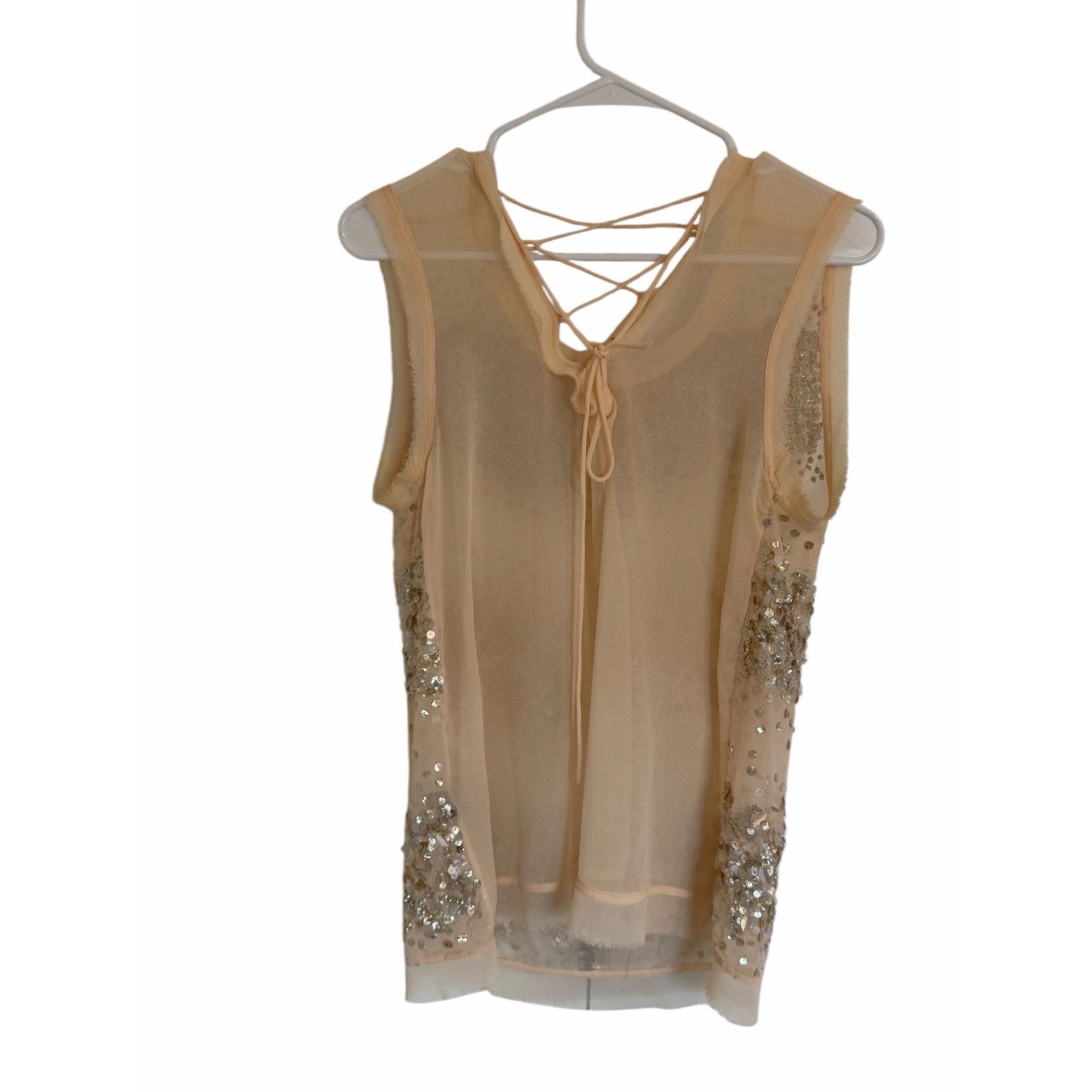 Allsaints All Saints Round Neck Top Restrain Beaded Hand Embellished Size M / US 6-8 / IT 42-44 - 8 Thumbnail