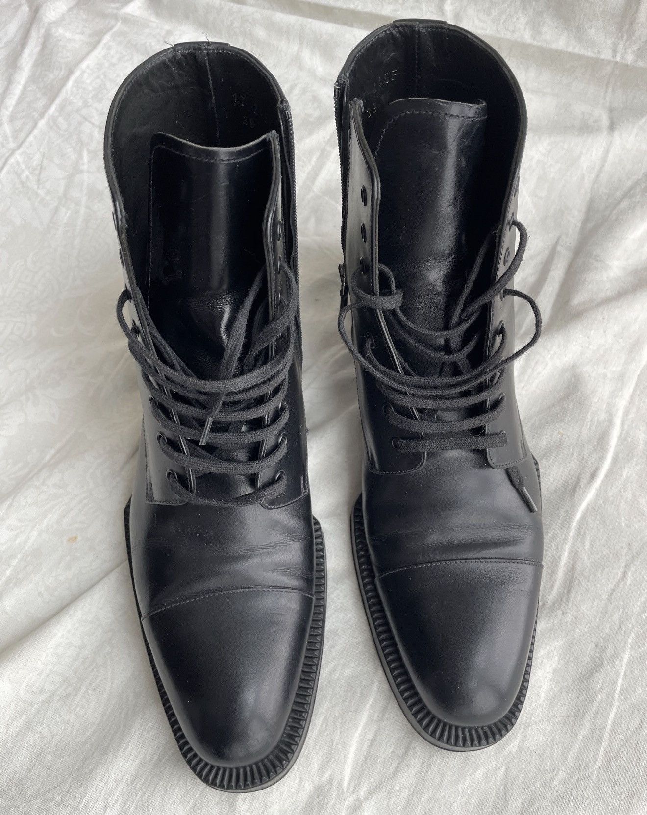 Prada *sz39* PRADA 2012 Edgy Soles Combat Leather Boots runway Size US 9 / IT 39 - 6 Thumbnail