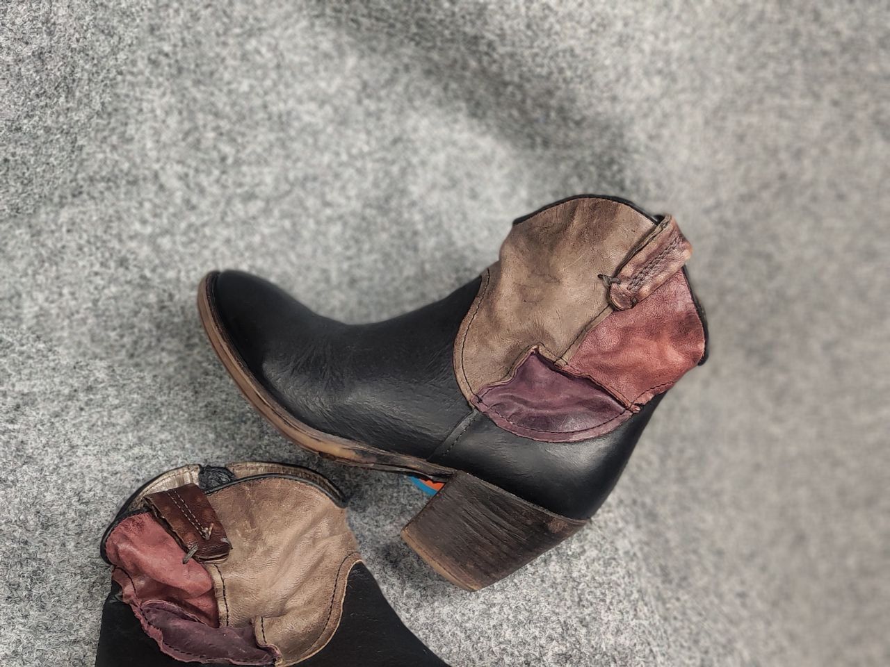 A.S.98 A.S.98 Vintage Boho AirStep Leather Ankle Heel Zip Boots Size US 9 / IT 39 - 3 Thumbnail