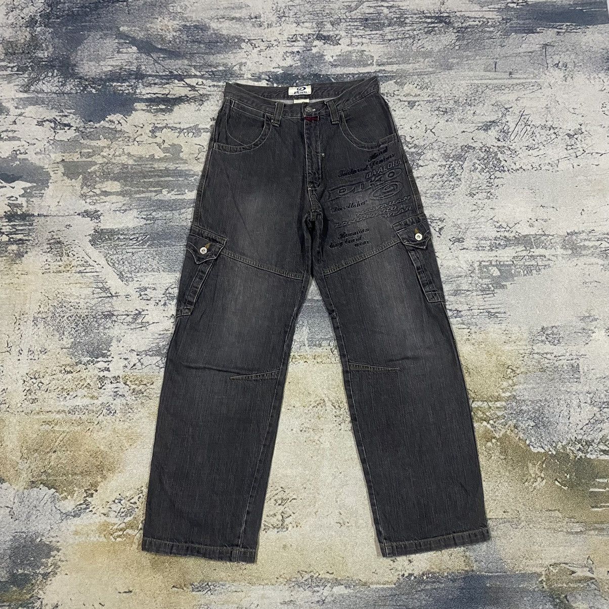 Japanese Brand Vintage Piko Hawaiian Jnco Inspire Baggy Denim Cargo Size US 30 / EU 46 - 1 Thumbnail
