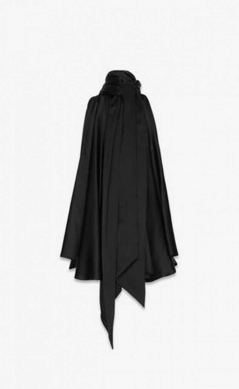 Saint Laurent Paris o1s1wg111124 780292 Lavallière-Neck Top in Silk Satin Size US L / EU 52-54 / 3 - 2 Thumbnail