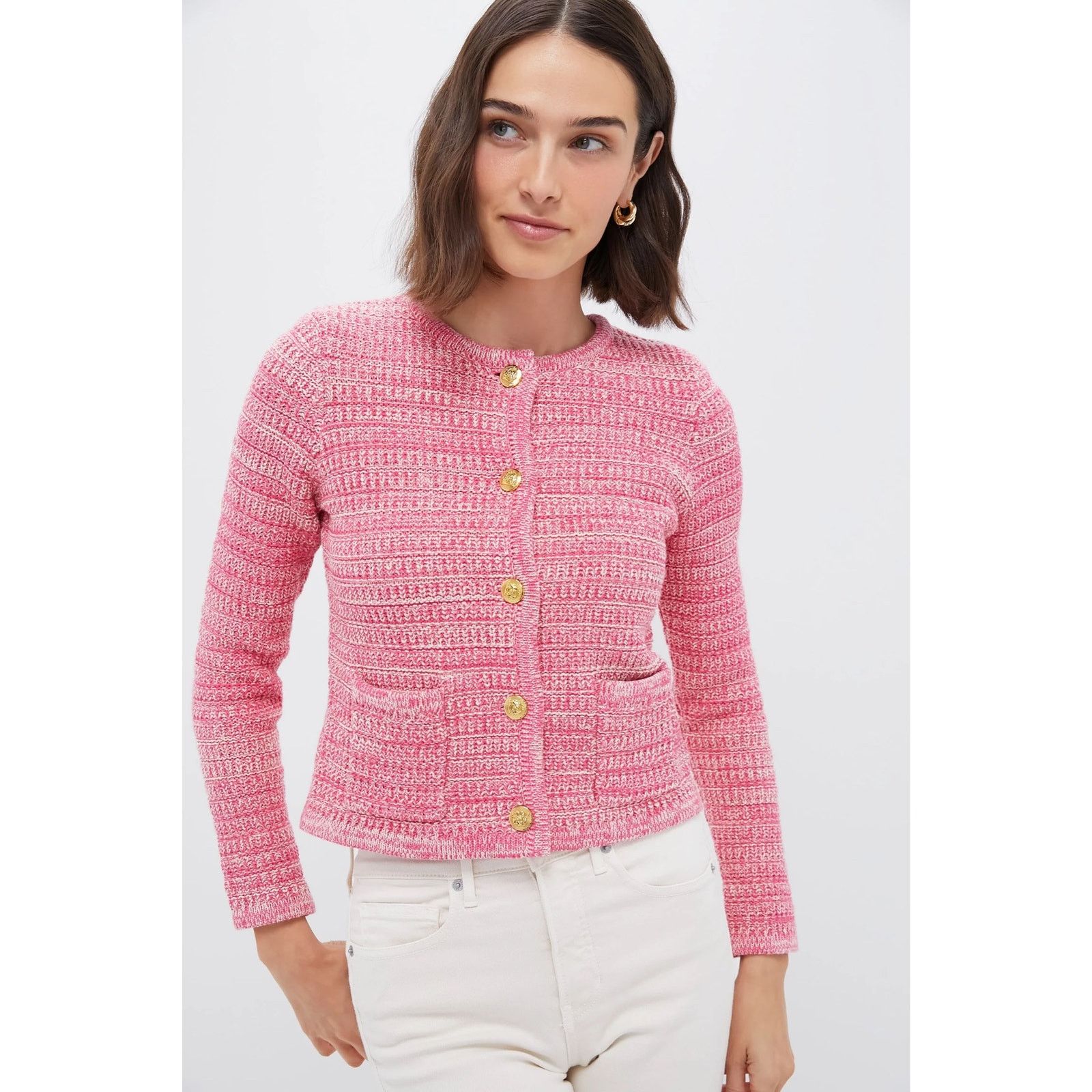 Other Hyacinth House Marled Pink Maybourne Cardigan blazer sz XS Size XS / US 0-2 / IT 36-38 - 1 Thumbnail