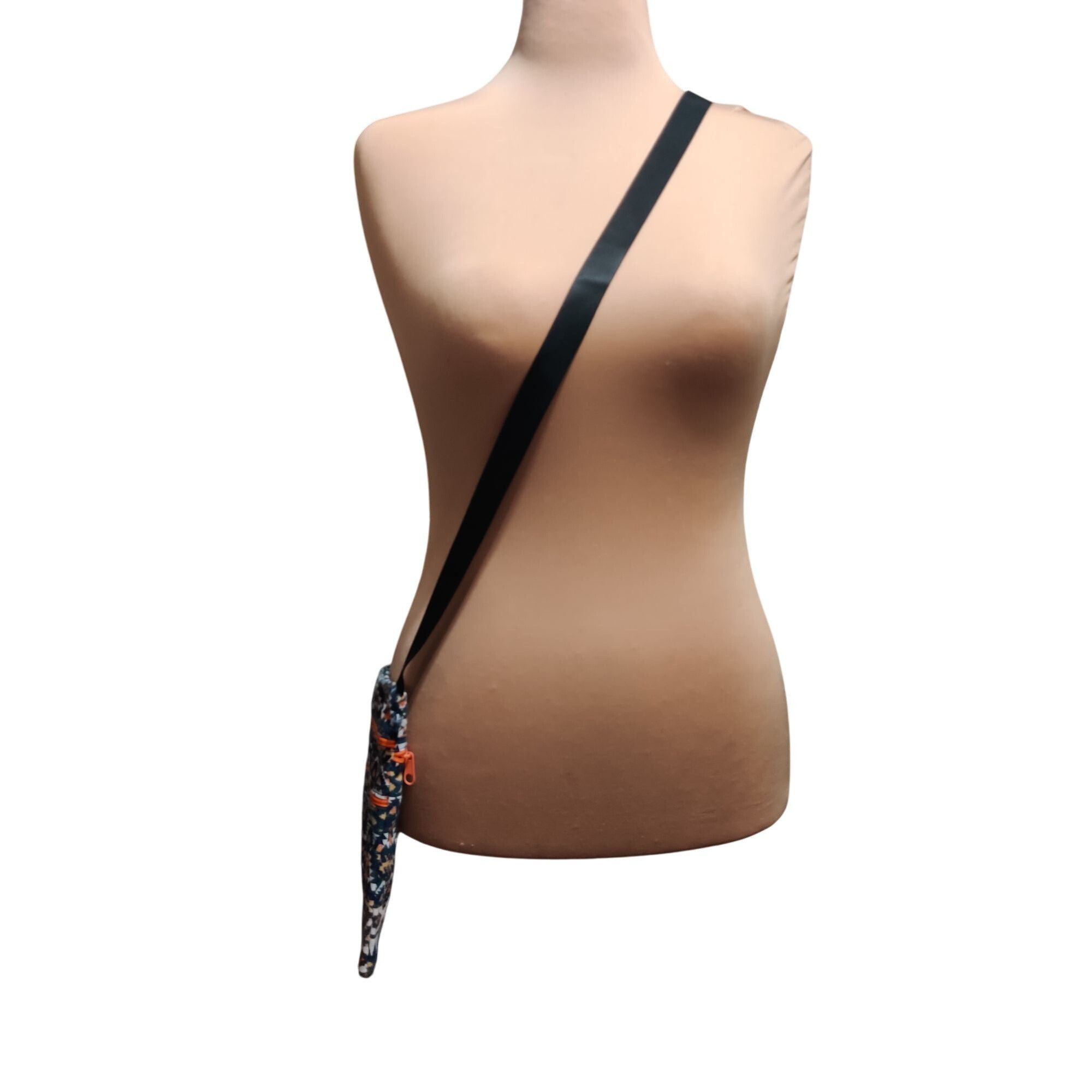Other Tribal Pattern Crossbody Sling Bag Orange Zipper Tassel Canv Size ONE SIZE - 4 Thumbnail