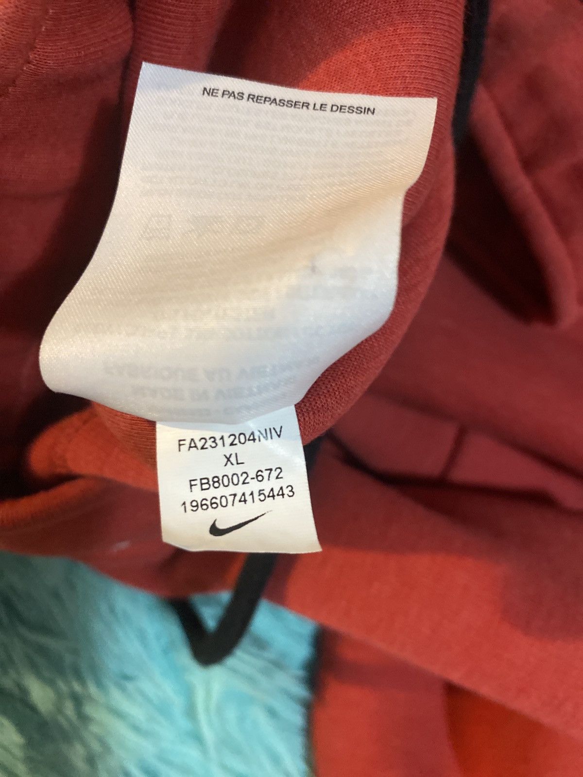 Designer × Nike New Nike tech fleece red sweatpants/joggers Size US 35 - 7 Thumbnail