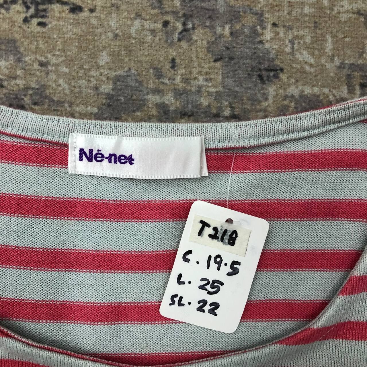 Issey Miyake × Ne-Net T218 NE-NET BY ISSEY STRIPED TEE Size L / US 10 / IT 46 - 5 Thumbnail