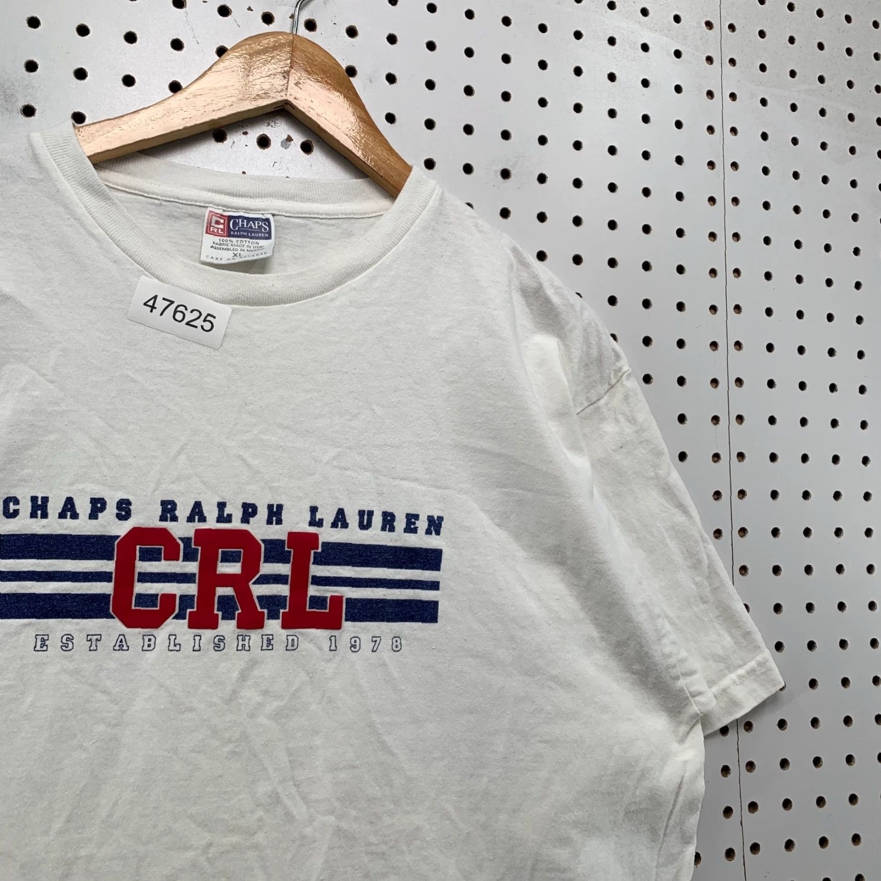 Ralph Lauren VINTAGE Ralph Lauren T-Shirt Mens XL White Short Sleeve 90s Made USA Size US XL / EU 56 / 4 - 7 Thumbnail