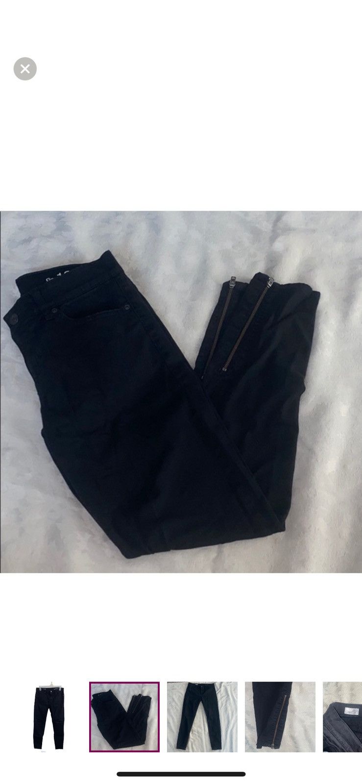 Gap Gap black inseam zipper legging jeans size 2 Size 26" / US 2 / IT 38 - 2 Thumbnail
