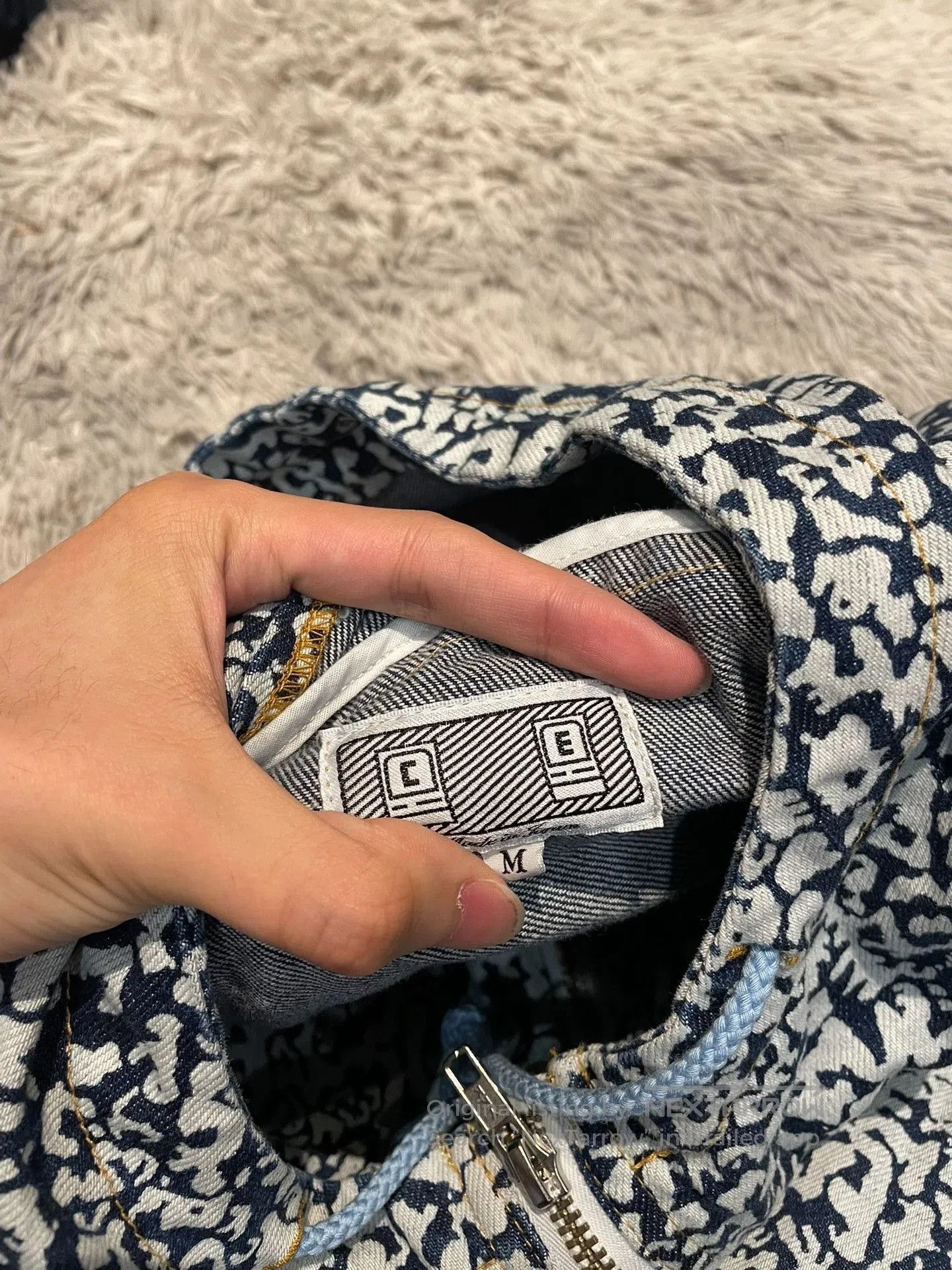 Cav Empt Cavempt Gray White Patterned Hooded Jacket. Size US M / EU 48-50 / 2 - 4 Thumbnail
