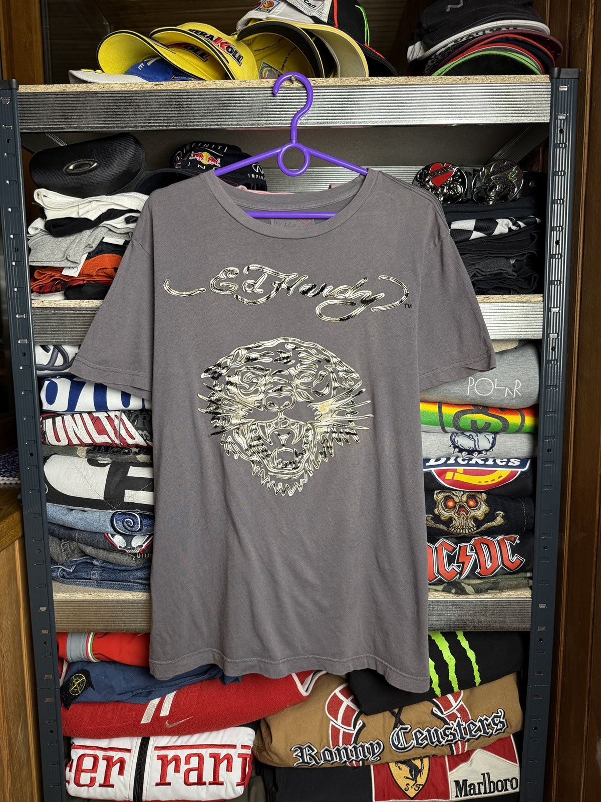 Christian Audigier × Ed Hardy × Vintage Ed Hardy Tiger Love Kills slowly Crazy Y2K graphic tee Size US M / EU 48-50 / 2 - 1 Thumbnail