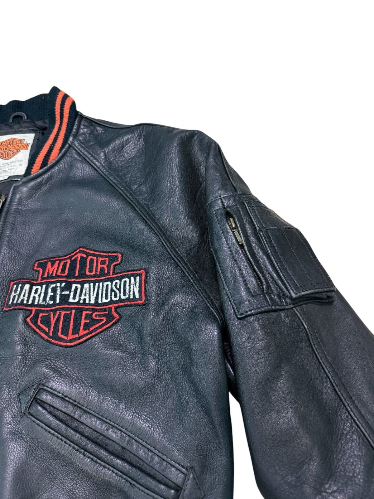 Vintage RARE VINTAGE HARLEY DAVIDSON LEATHER BOMBER JACKET Size US M / EU 48-50 / 2 - 4 Thumbnail