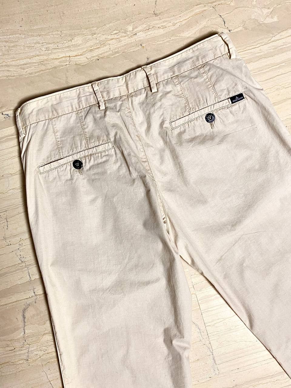 Stone Island Stone Island Logo Summer Chino Cotton Beige Pants Trousers Size US 33 - 7 Thumbnail