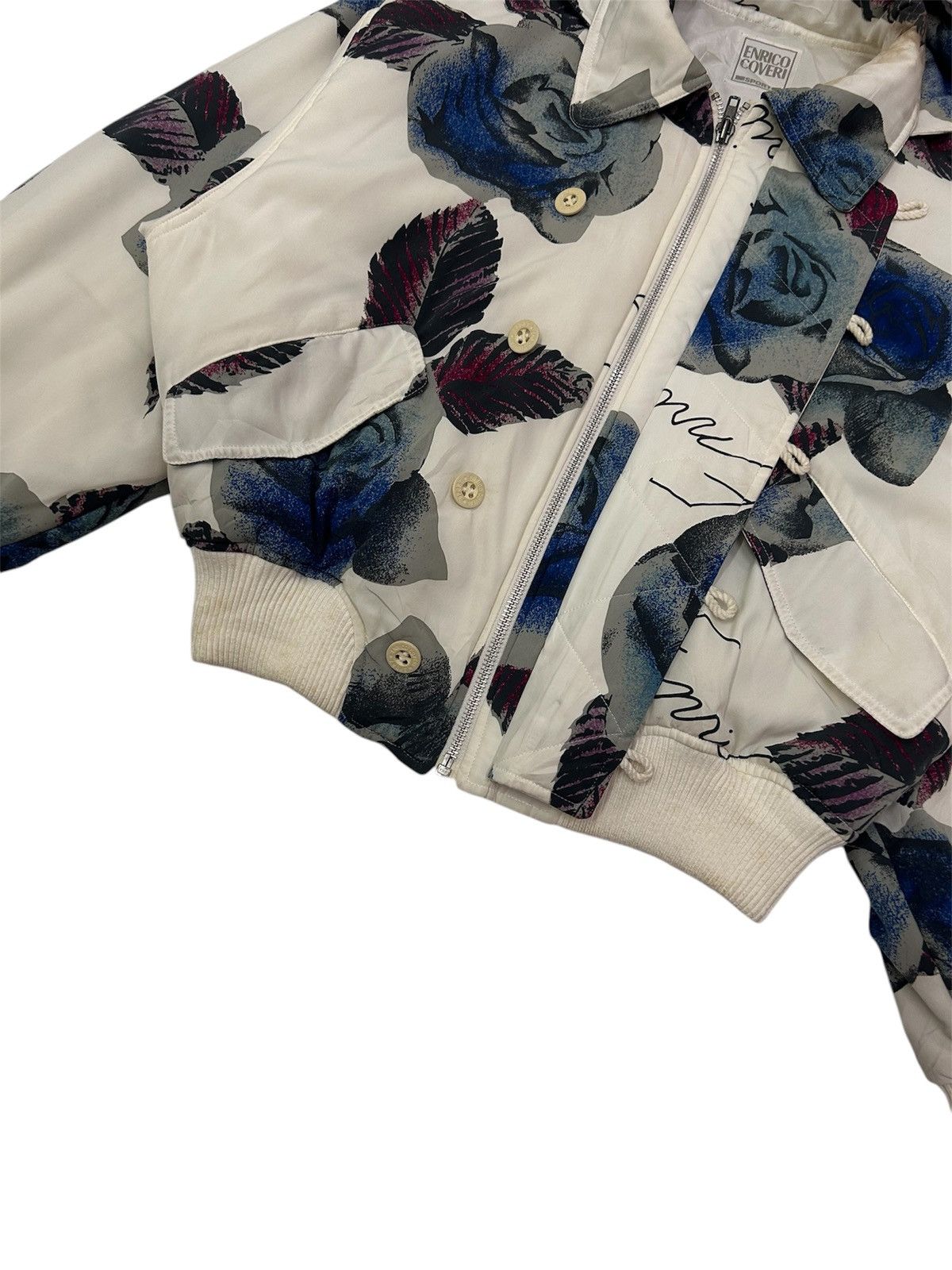 Designer × Enrico Coveri Vintage ENRICO COVERI Sport Blossom Full Zipper Jacket Size US M / EU 48-50 / 2 - 9 Thumbnail