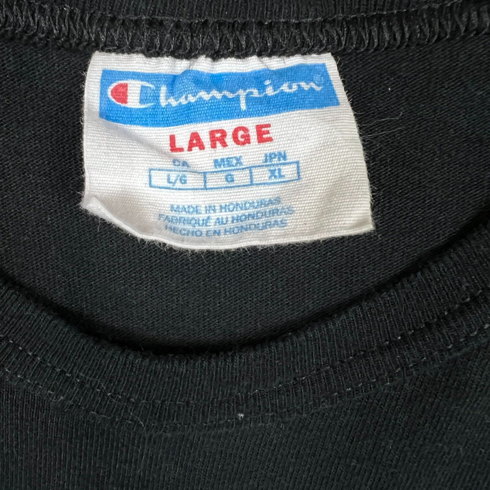 Champion × Vintage Champion T Shirt Large Black Script Classic Short Sleeve Tee Size US L / EU 52-54 / 3 - 5 Thumbnail