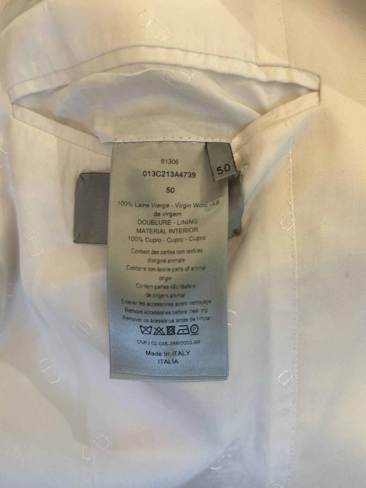 Dior DIOR HOMME WHITE BLAZER JACKET Size 50S - 6 Thumbnail