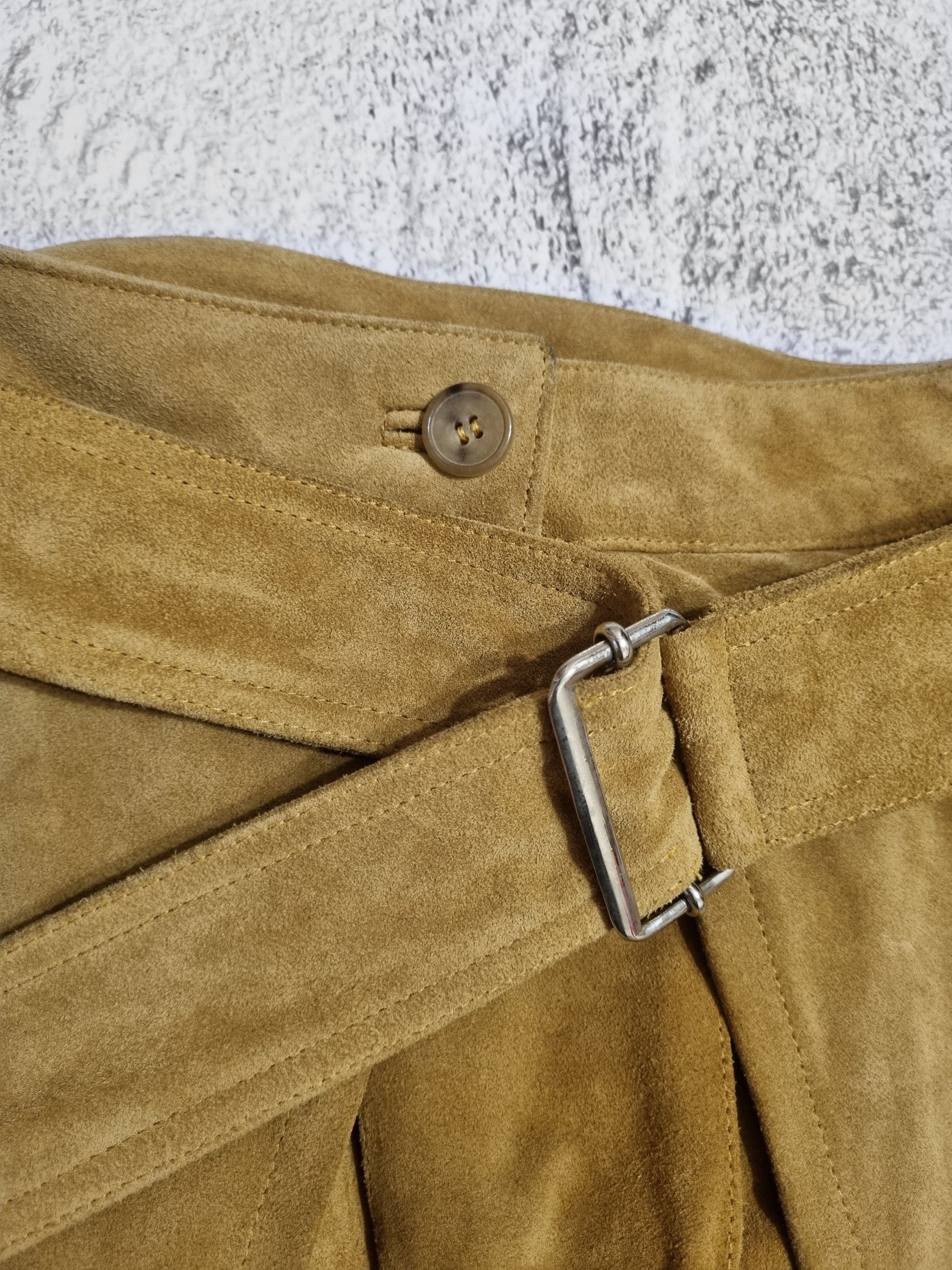 Alexander McQueen Rare Alexander McQueen Vintage Genuine Leather Mini Skirt Size 28" / US 6 / IT 42 - 8 Thumbnail