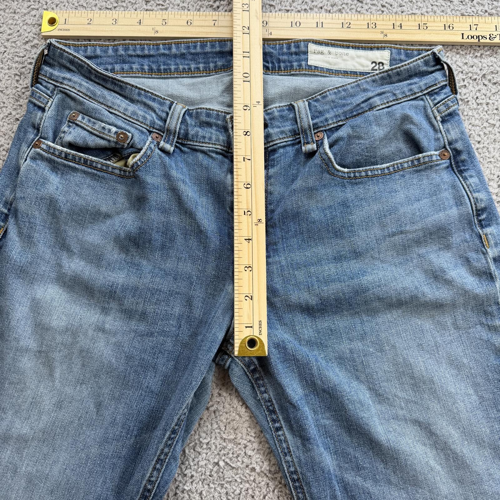 Rag & Bone Rag & Bone Slim Fit Jeans Blue Mens 28 Medium Wash Low Rise Size US 28 / EU 44 - 3 Thumbnail