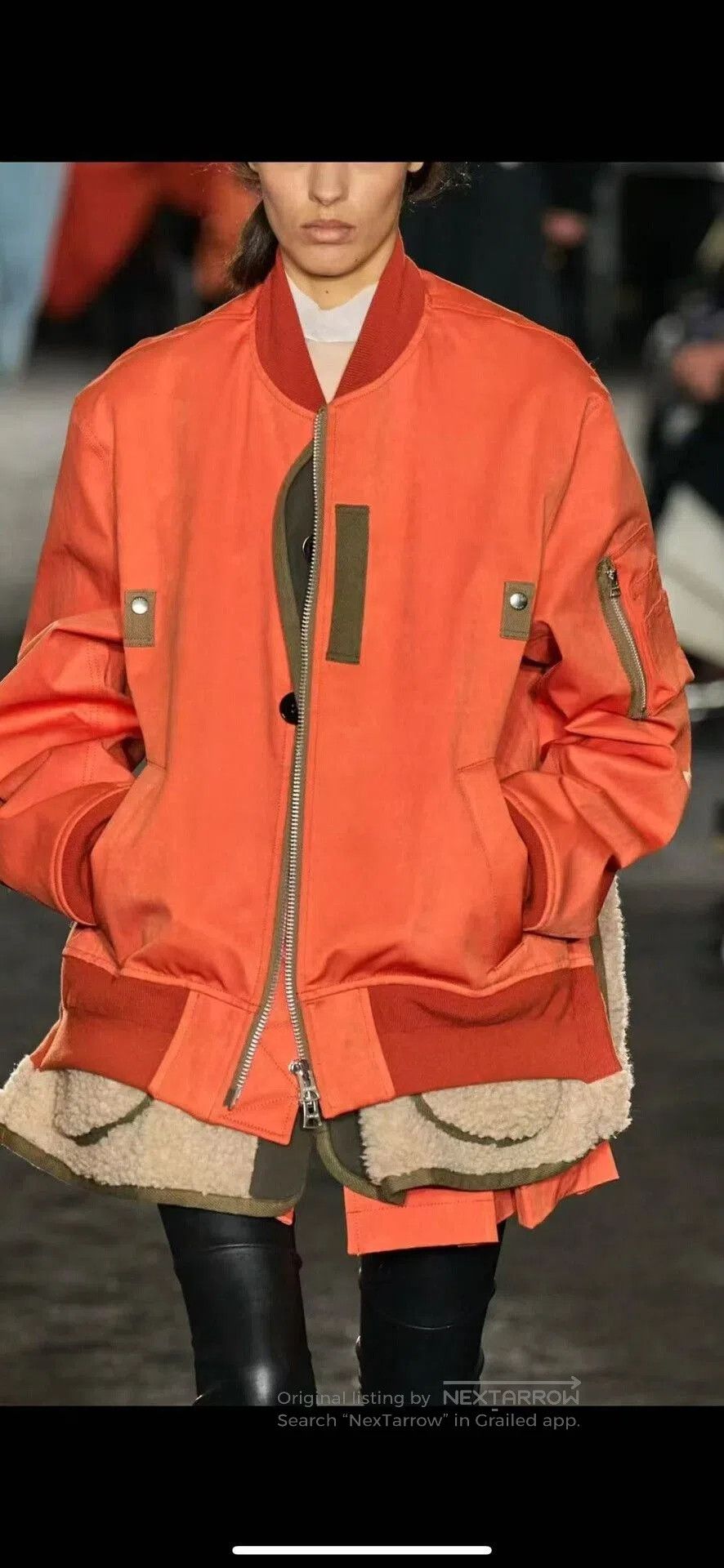 Sacai sacai pilot jacket in bright orange. Size US L / EU 52-54 / 3 - 6 Thumbnail