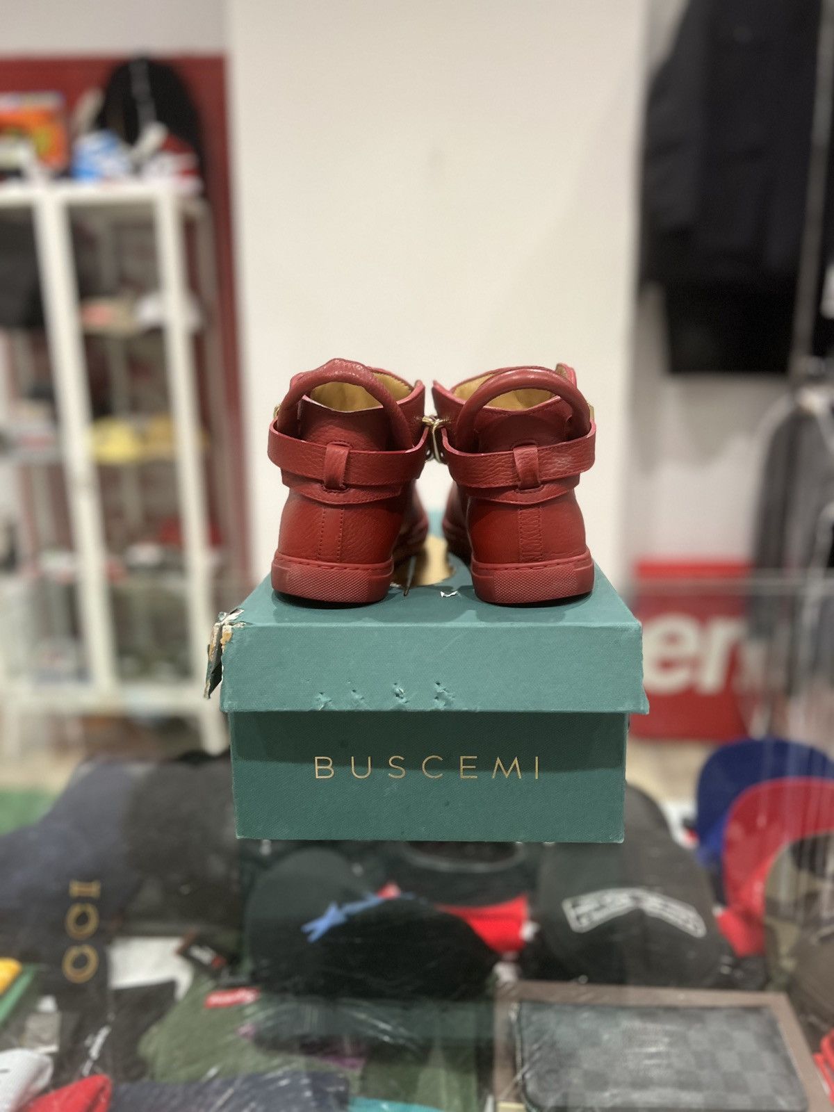 Buscemi Buscemi 100MM High Top Sneaker Red Size US 7 / EU 40 - 4 Thumbnail