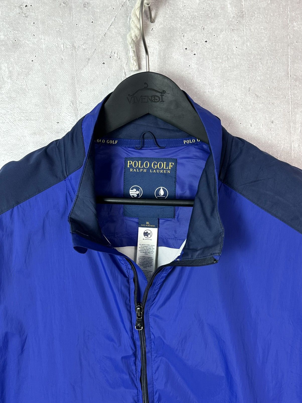 Polo Ralph Lauren Polo Golf Ralph Lauren Wind Water Resistant Blue Nylon Vest Size US XL / EU 56 / 4 - 6 Thumbnail