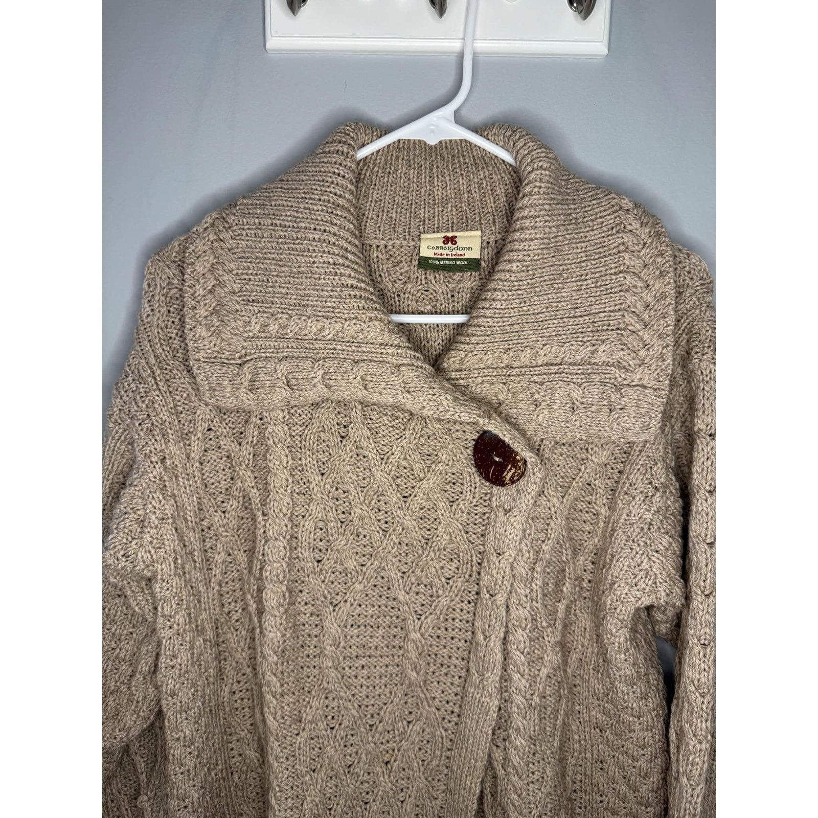 Carraig Donn Carraig Donn Made in Ireland Knit 100% Merino Wool Sweater Size M / US 6-8 / IT 42-44 - 3 Thumbnail