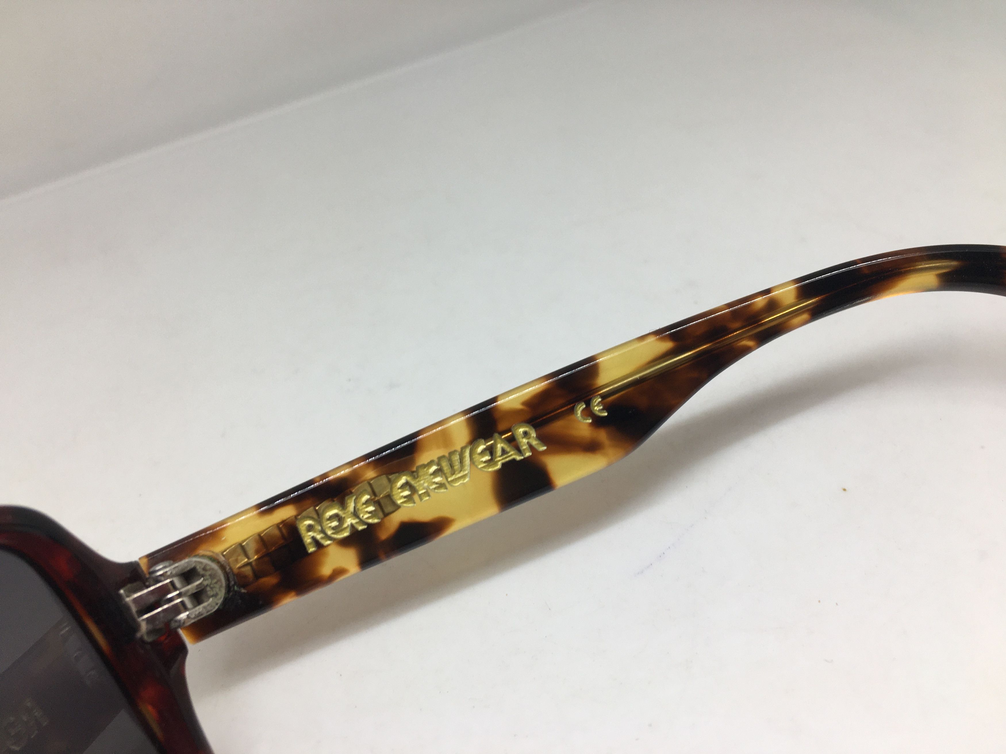 Vintage Rexe Eyewear Tortoise Handmade Aviator Sunglasses Frame Size ONE SIZE - 4 Thumbnail
