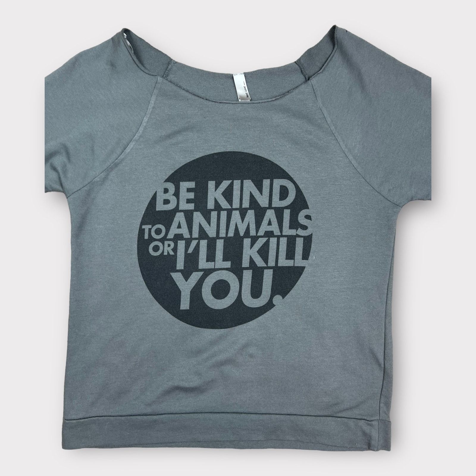Next Level Next Level | "Be Kind to Animals..." Sweatshirt | Medium Size M / US 6-8 / IT 42-44 - 5 Thumbnail