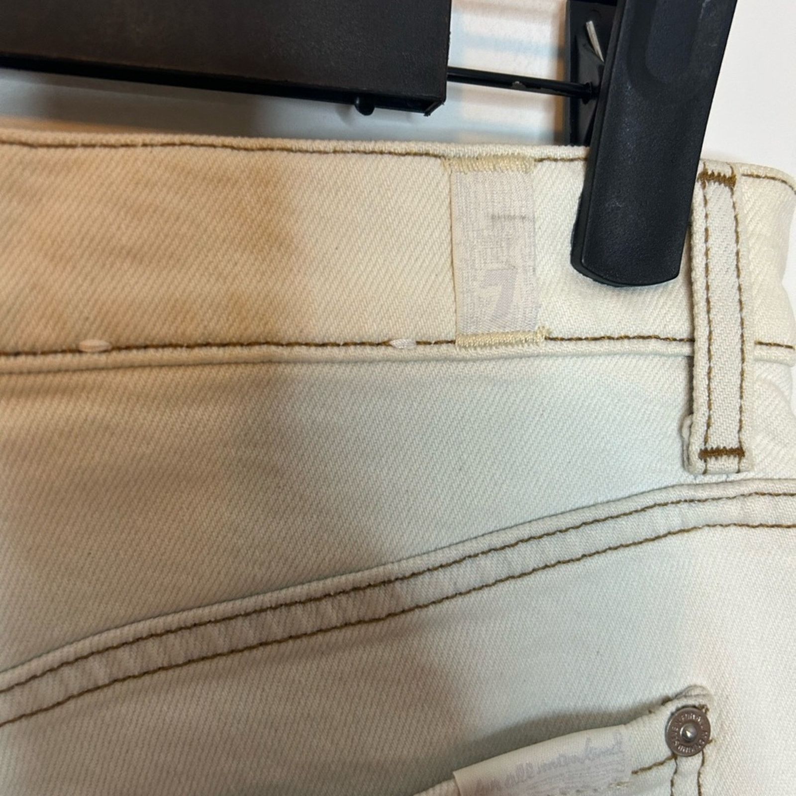 7 For All Mankind 7FAM Two-Toned Alexa Cropped Wide Leg Jeans Size 26" / US 2 / IT 38 - 5 Thumbnail