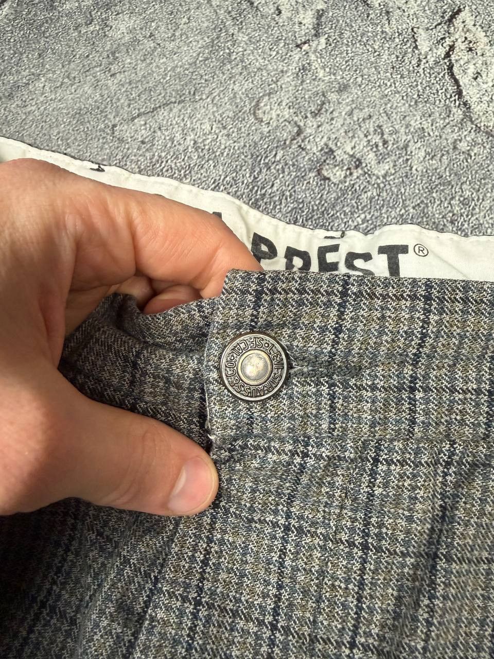 Levi's Levi's Sta-Prest Grey Check Casual Chino Pants Size US 32 / EU 48 - 9 Thumbnail