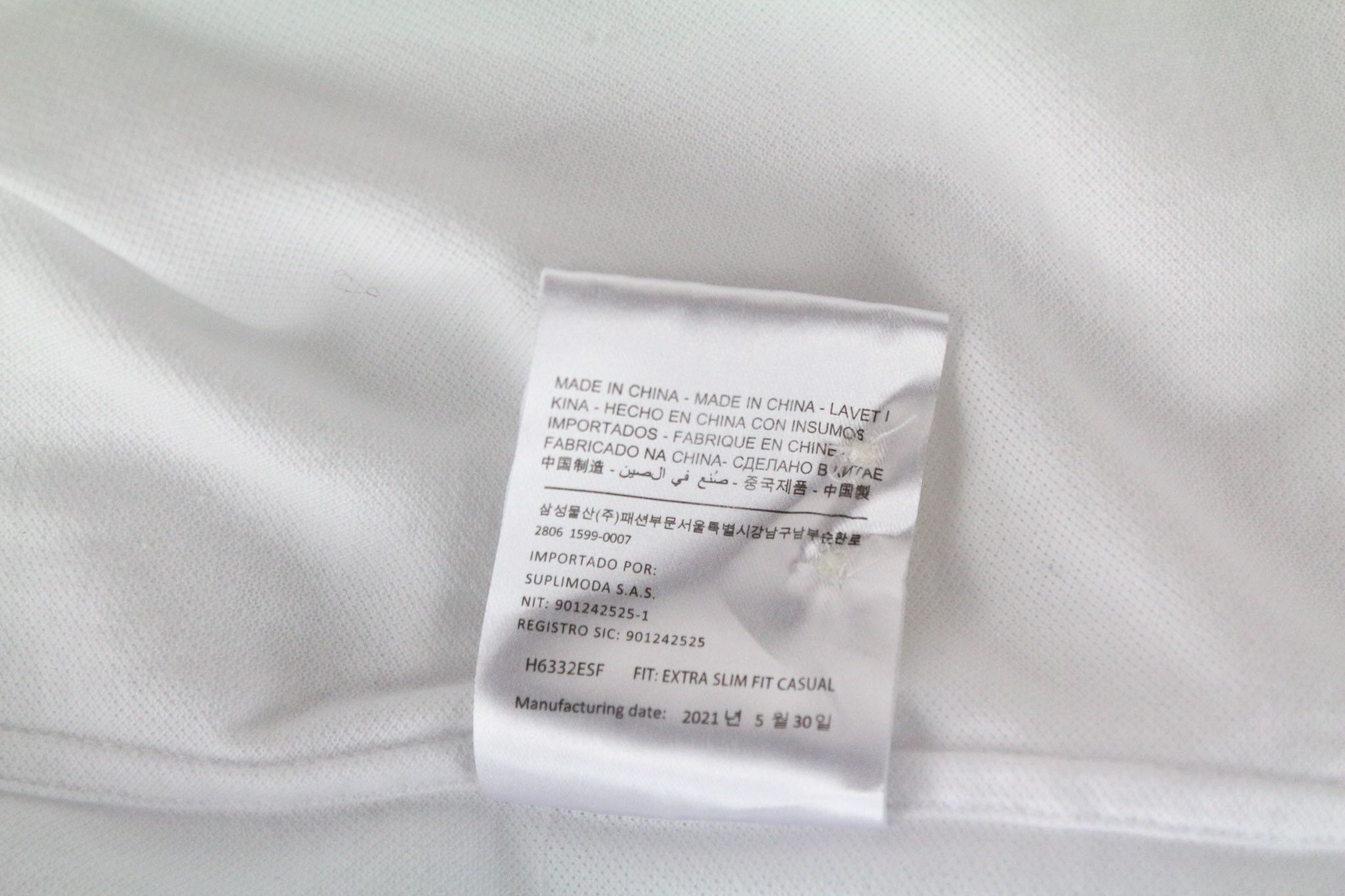 Suitsupply 37/38/14 1/2/15 Extra Slim White Cotton Polo 72677 Size 38R - 7 Thumbnail