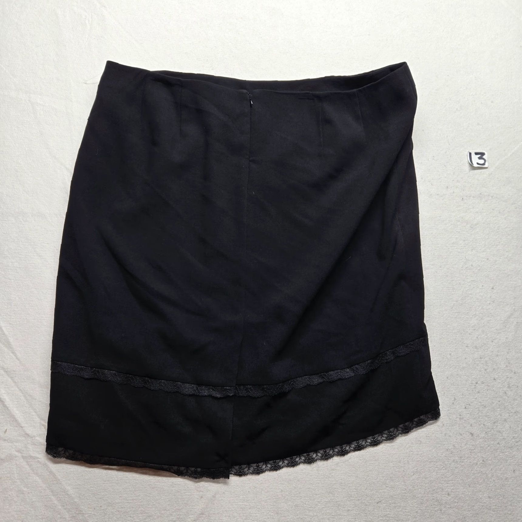 Vintage JH Collectibles Woman Skirt Adult 24W Black A-Line Knee Length Cotton Polyester Embroidered Lightweight Lined Plus Size NEW Womens Size 42" / US 20 - 8 Thumbnail