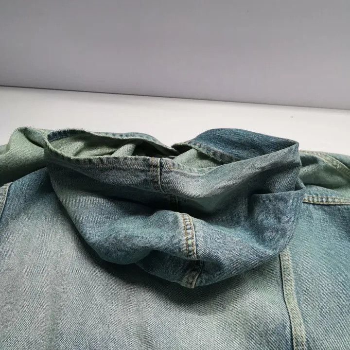 Balenciaga Balenciaga Denim Long Sleeve Hoodie Jacket 0079-2507 Size US M / EU 48-50 / 2 - 1 Thumbnail