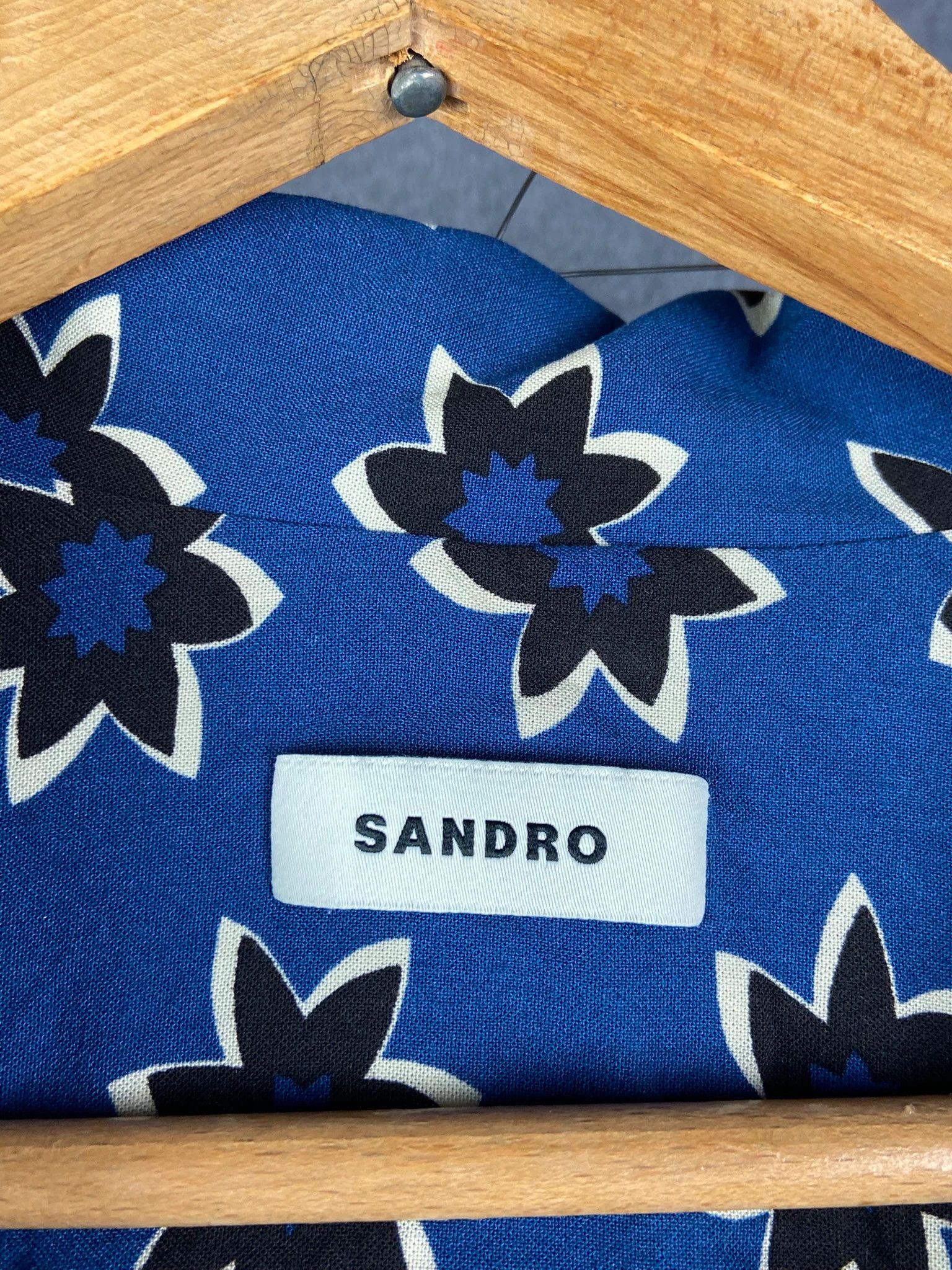 Other Sandro Paris shirt blue floral vintage retro Size US M / EU 48-50 / 2 - 3 Thumbnail