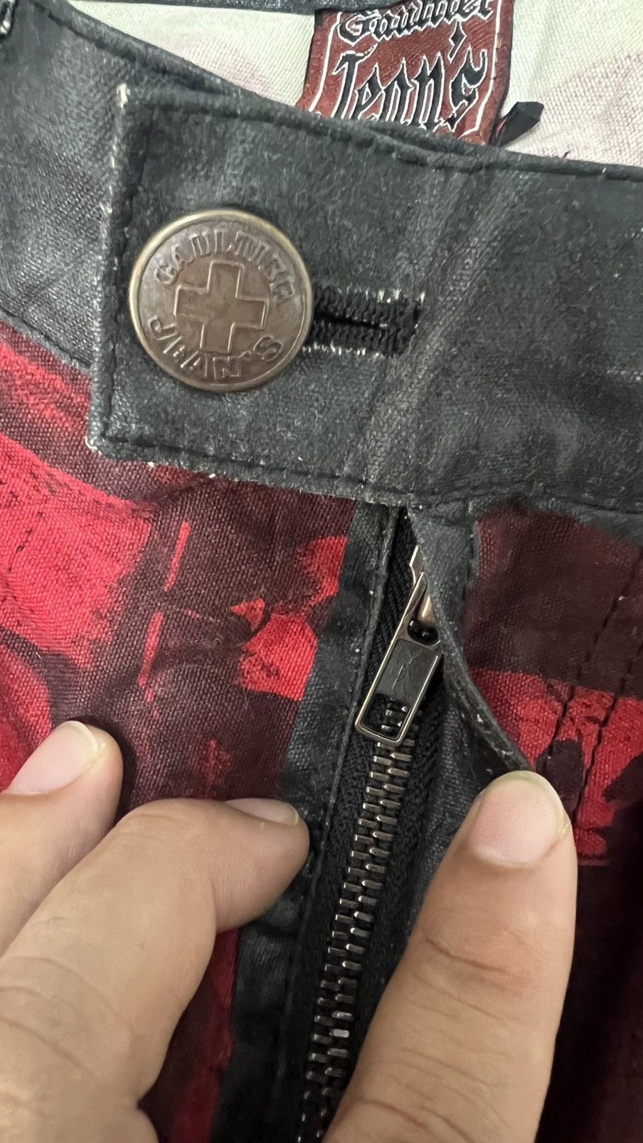 Jean Paul Gaultier Ss119 Jeans Paup Gaultier Trompe I’Oeil Biker Coating Pants Size 28" / US 6 / IT 42 - 4 Thumbnail