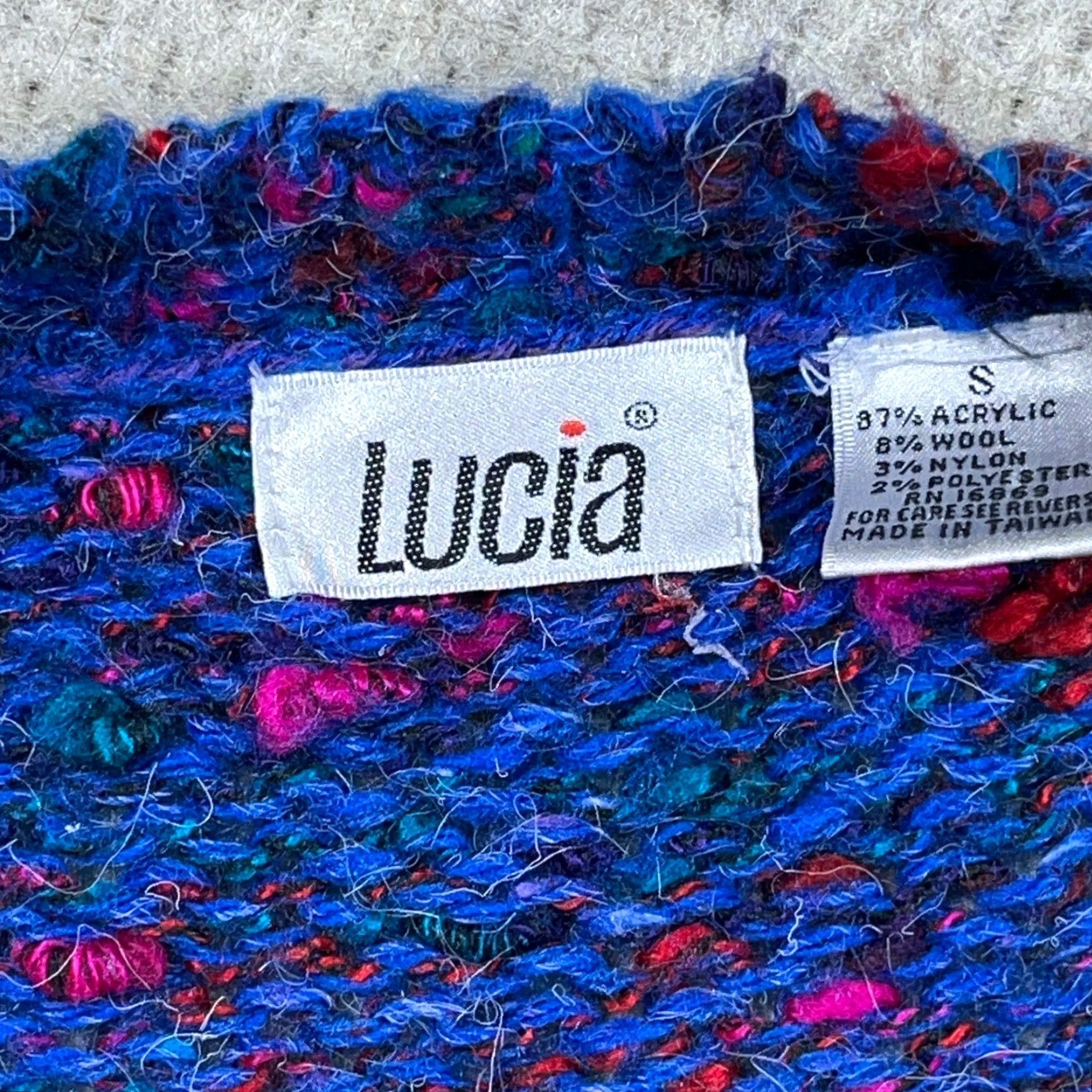 Vintage VINTAGE Lucia Cardigan Sweater Women M Blue Geometric Beaded Embroidered Bow Button 90s Bohemian Retro Classic Christmas Hipster Owls? Size M / US 6-8 / IT 42-44 - 4 Thumbnail