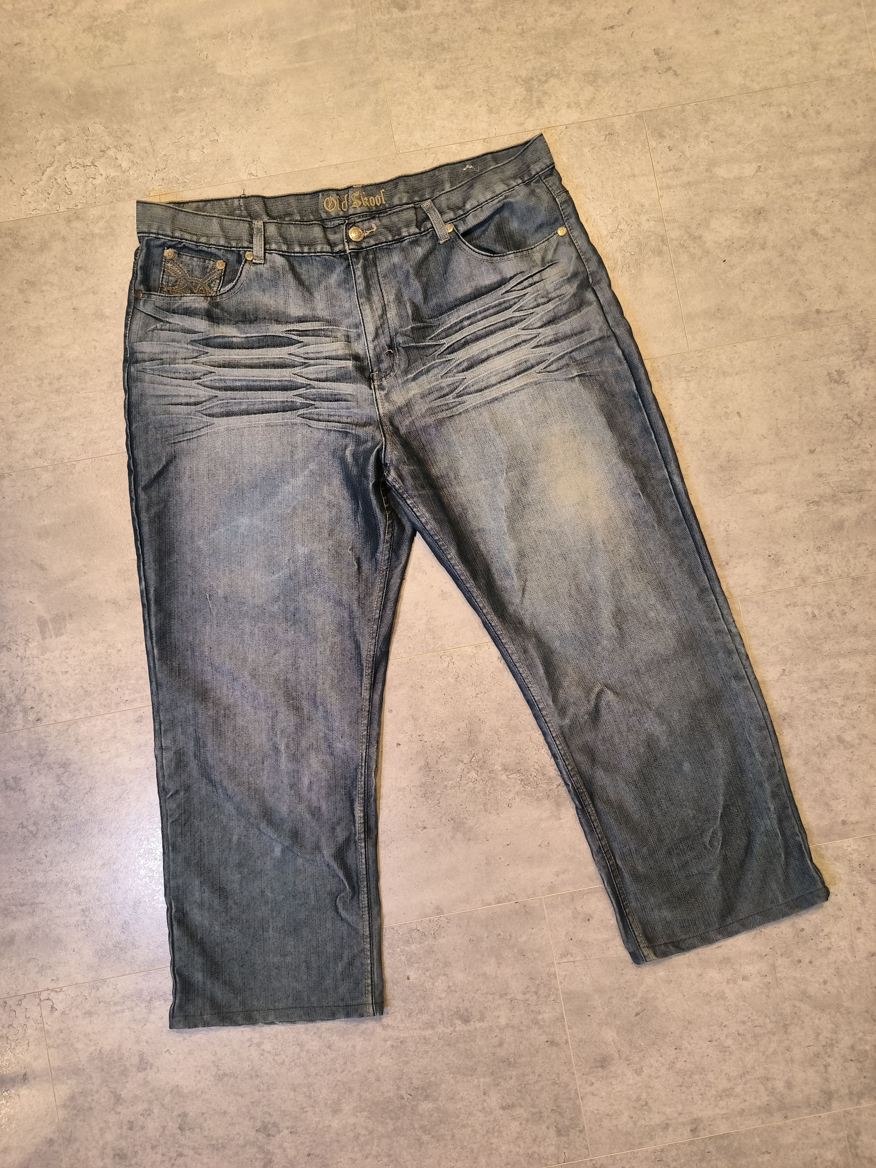 image of Vintage Old Skool Baggy Denim Pants Jeans in Navy, Men's (Size 40)