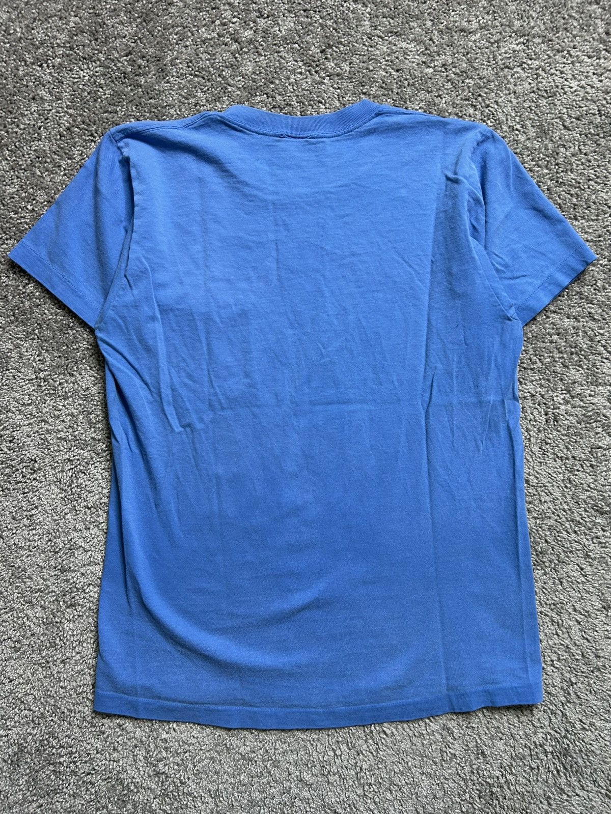 Vintage Vintage 80s/90S Blank Selvedge Pocket Tee Baby Blue Size US L / EU 52-54 / 3 - 6 Thumbnail