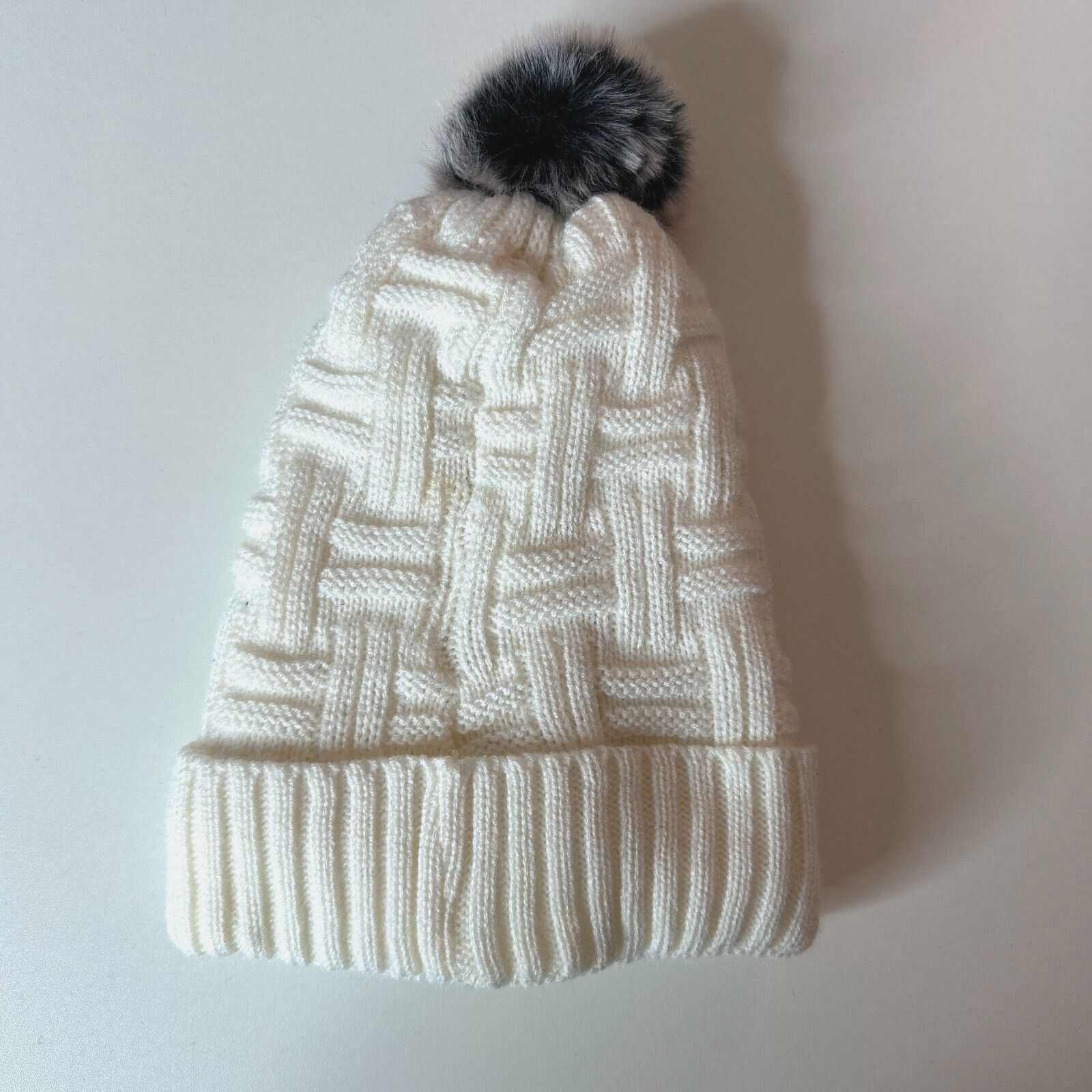 Other J.S Elk Deer Brown Patch Cream Beanie Gray Pom Pom OS Size ONE SIZE - 3 Thumbnail
