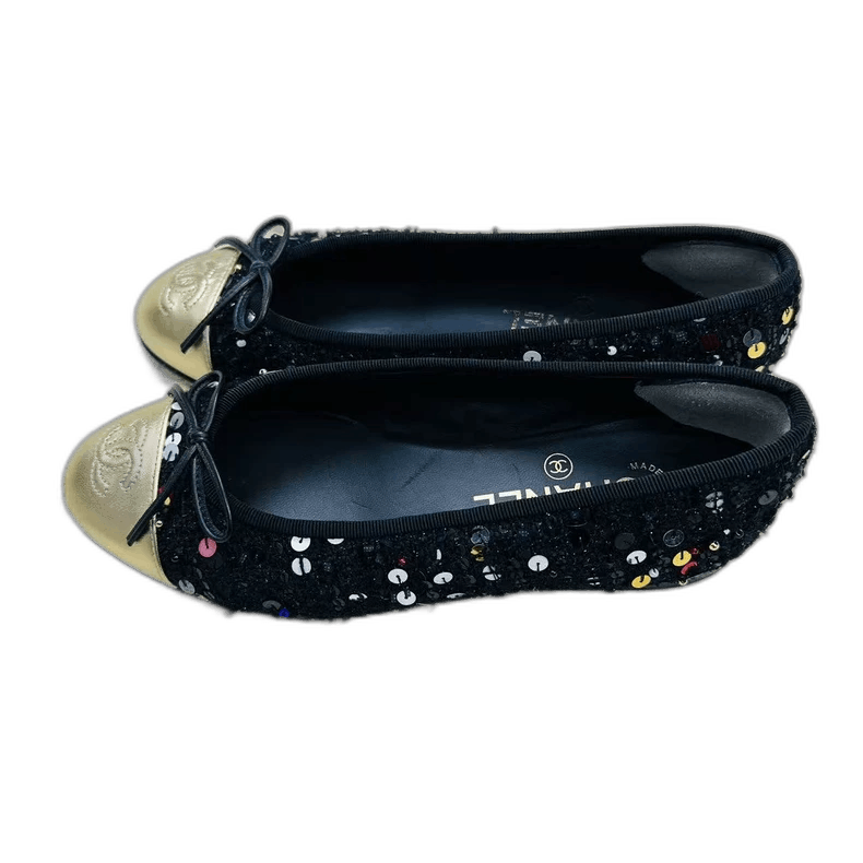 Chanel Chanel Sequin Logo Slip-On Shoes Size 36 Size US 6 / EU 39 - 1 Thumbnail