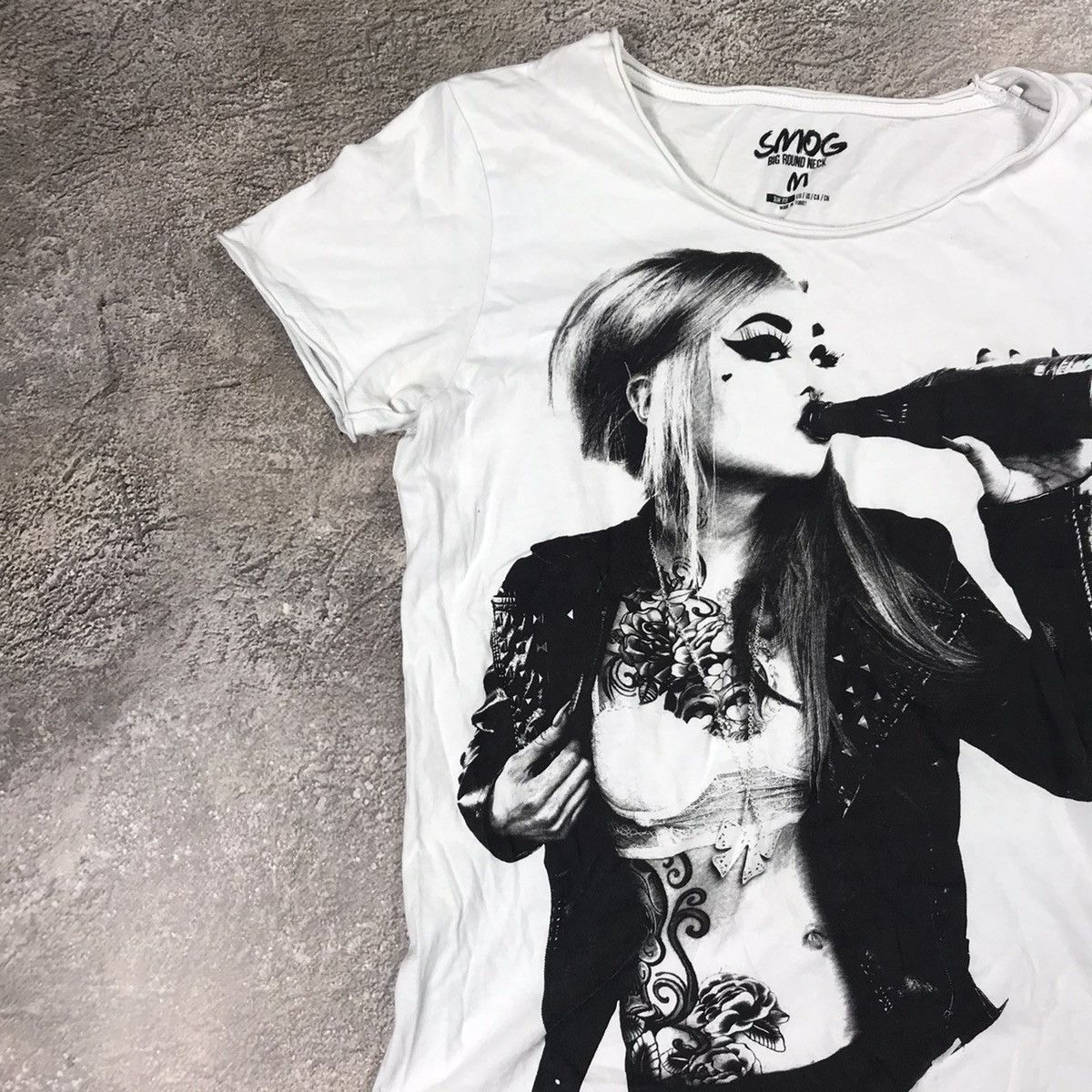 Vintage Vintage Y2K Graphic Tee Tattooed Girl Punk Streetwear Slim M Size M / US 6-8 / IT 42-44 - 3 Thumbnail