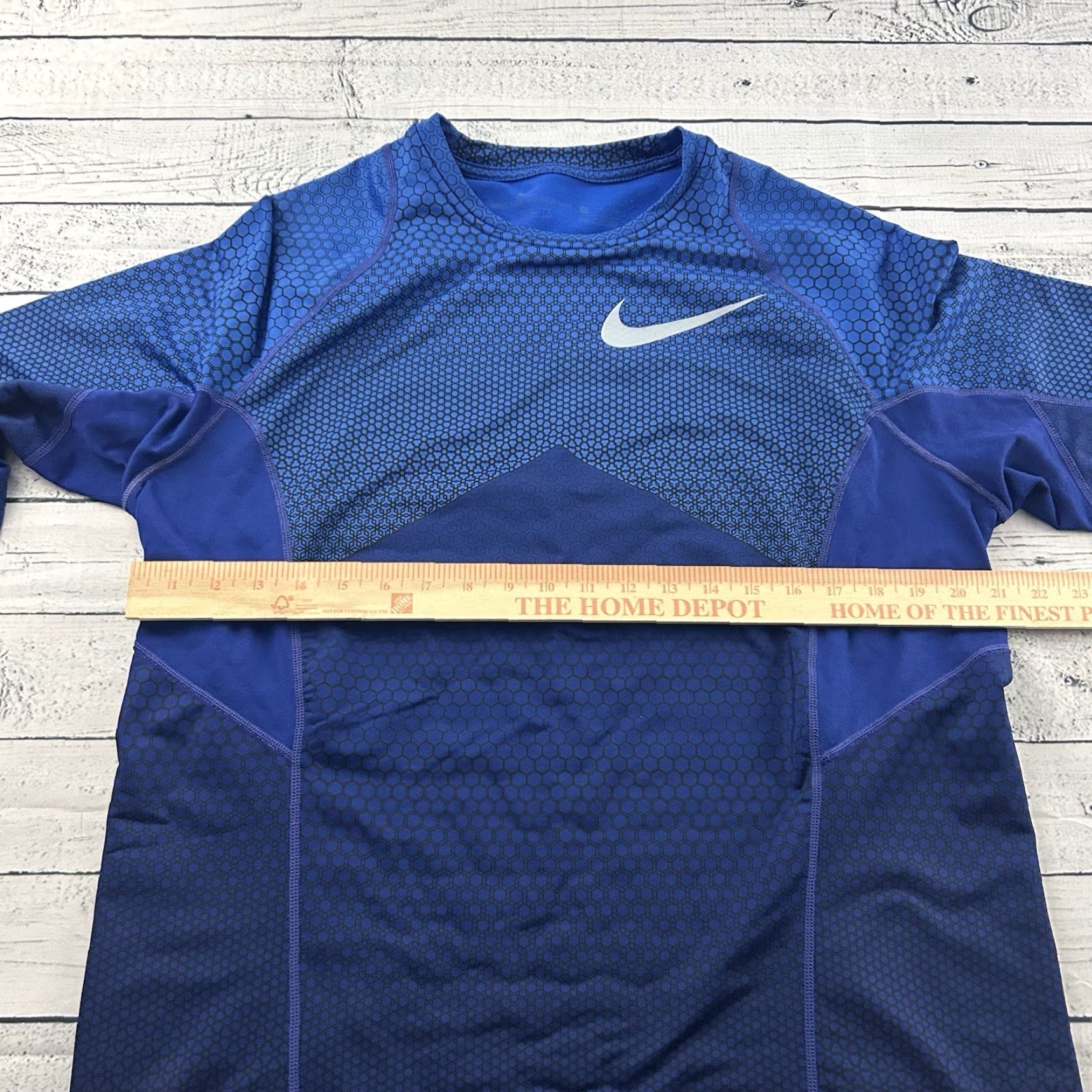 Nike Nike Pro Hyperwarm Fitted Athletic Shirt Men's XL Blue Size US XL / EU 56 / 4 - 4 Thumbnail