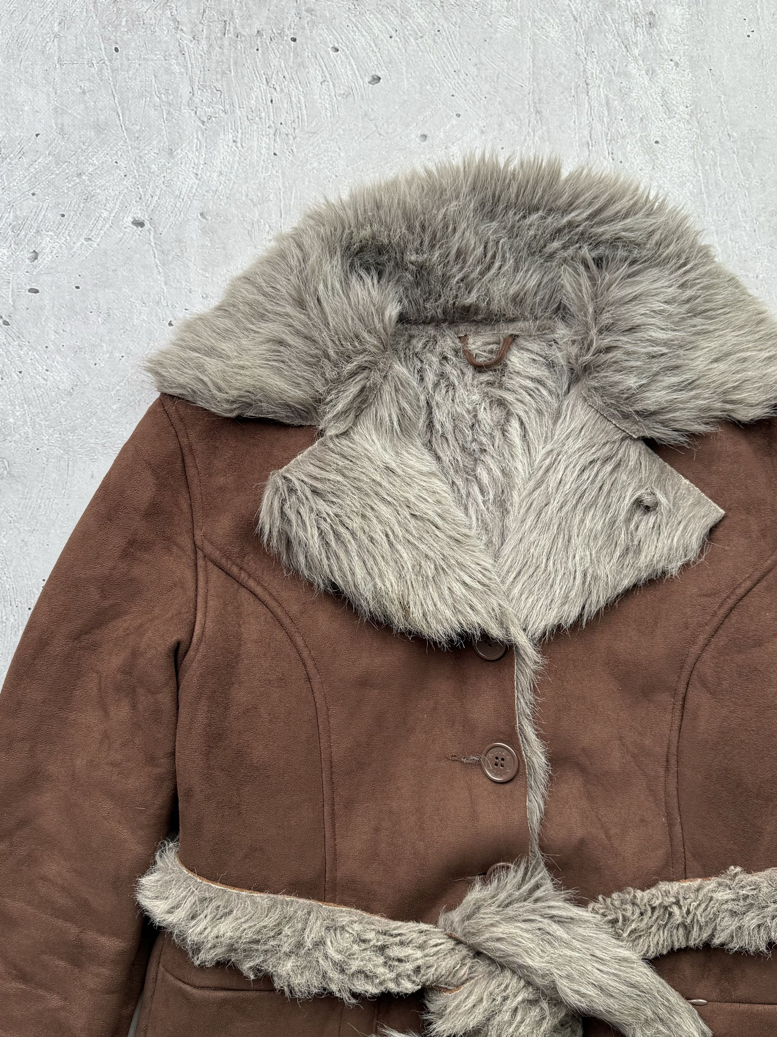 Other Vintage Amazing Faux Fur Coat With Belt Size M / US 6-8 / IT 42-44 - 2 Thumbnail