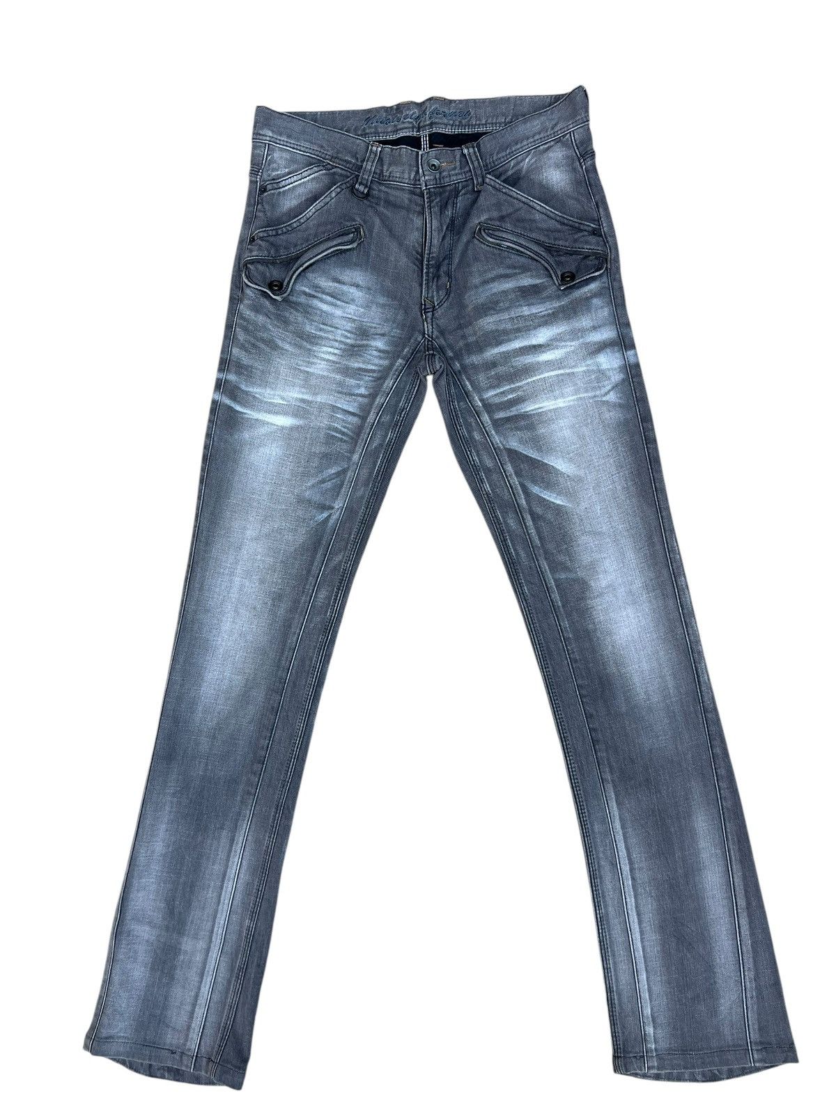 Japanese Brand Nicole Club For Men Japan Stretch Denim Flare Jeans Bootcut Size US 29 - 1 Thumbnail