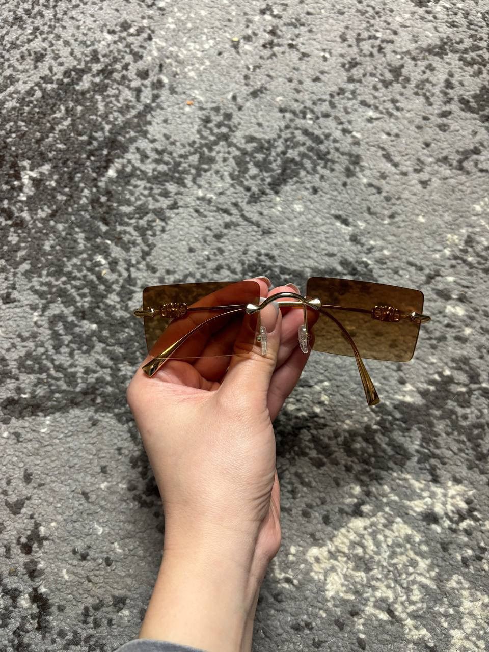 Designer × Japanese Brand × Vintage Vintage y2k chrome style brown sunglasses Size ONE SIZE - 4 Thumbnail