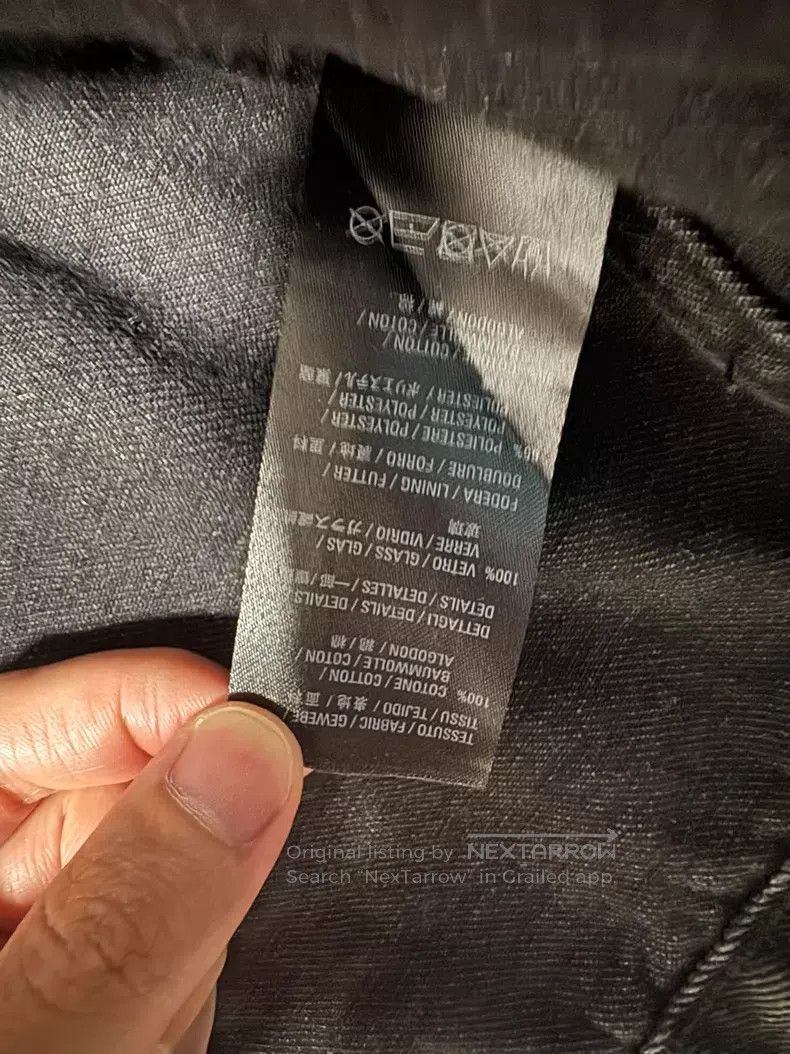 Balenciaga Balenciaga Black Denim Jacket with Rainbow Collar Embroide Size US S / EU 44-46 / 1 - 5 Thumbnail