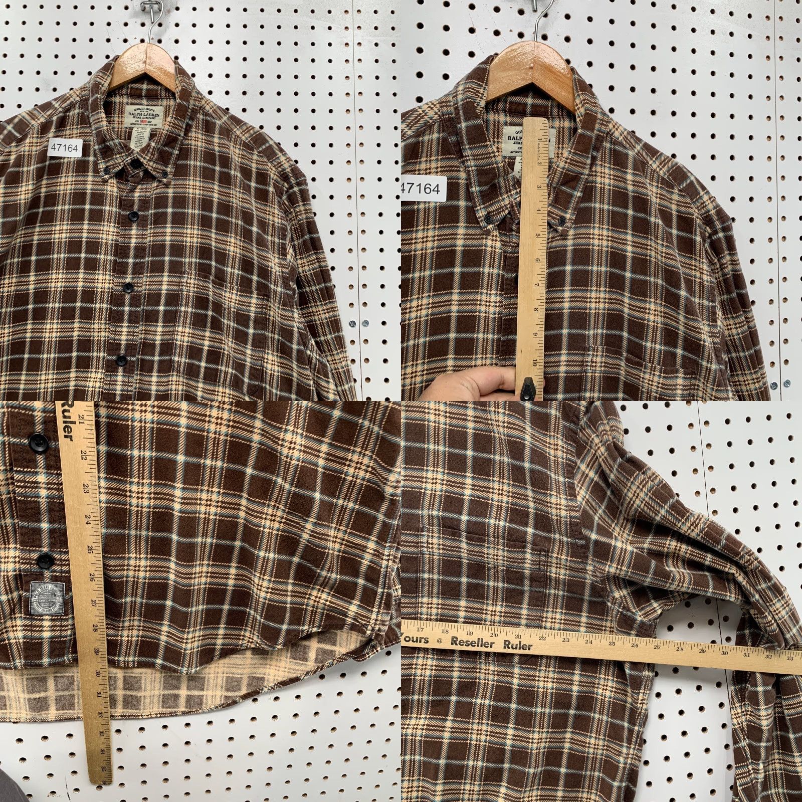 Ralph Lauren Ralph Lauren Button-Up Shirt Mens XL Plaid Brown Flannel Long Sleeve Casual Outdoor Size US XL / EU 56 / 4 - 8 Thumbnail