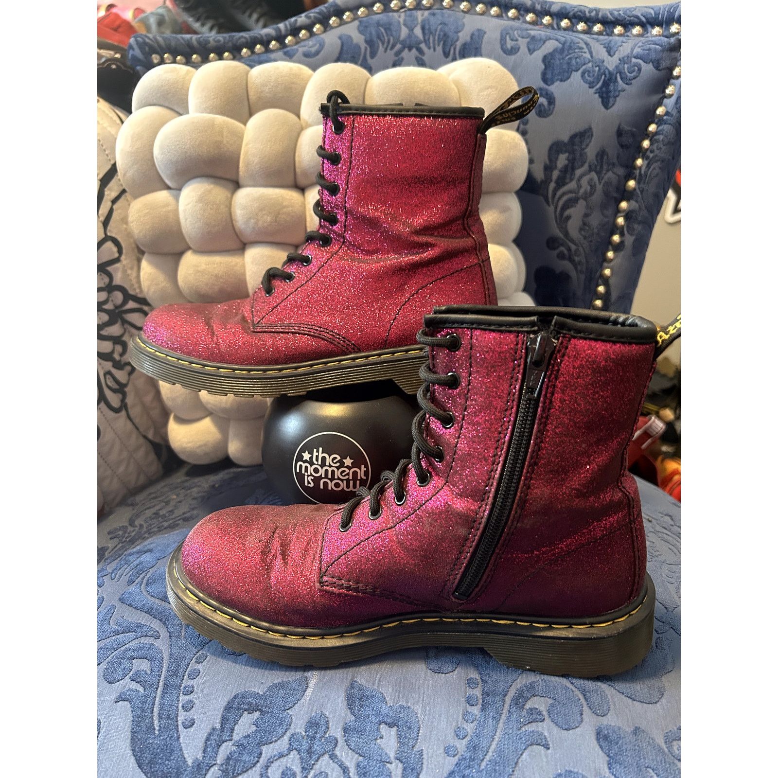 Dr. Martens Dr Martens Magenta Pink Delaney Glitter Size 6/EU 37 Size US 6 / IT 36 - 2 Thumbnail
