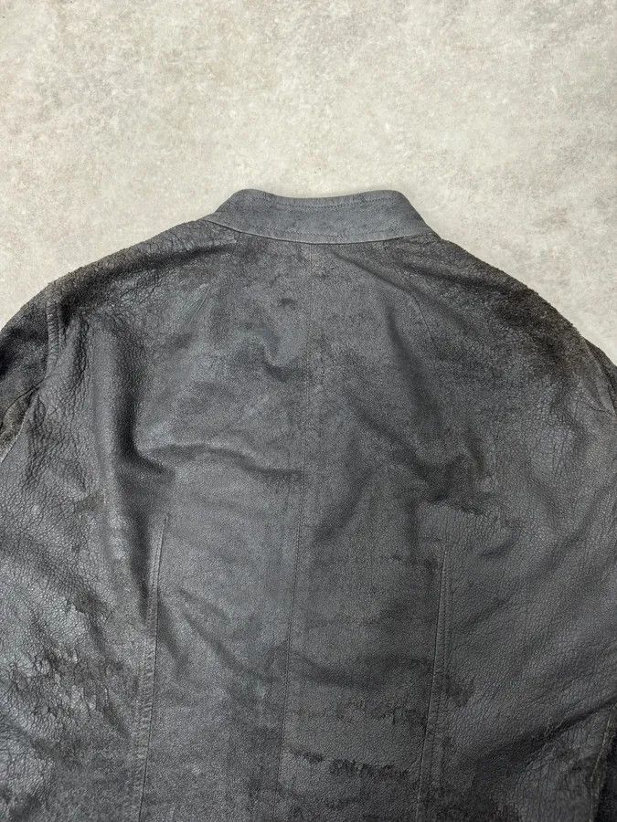 Rick Owens Rick Owens Grey Avant-Garde Leather Jacket Size US S / EU 44-46 / 1 - 10 Thumbnail