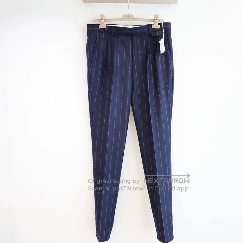 Brunello Cucinelli Brunello Cucinelli Striped Wool Dress Pants. Size US 38 / EU 54 - 1 Thumbnail