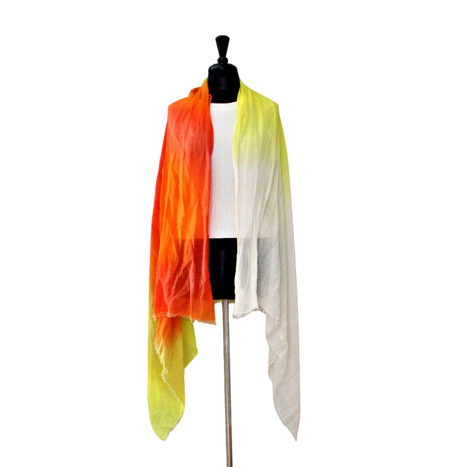 Paul Smith PAUL SMITH Colorful Scarf Shawl Silk Cotton Blend 40" x 70" Size ONE SIZE - 1 Thumbnail